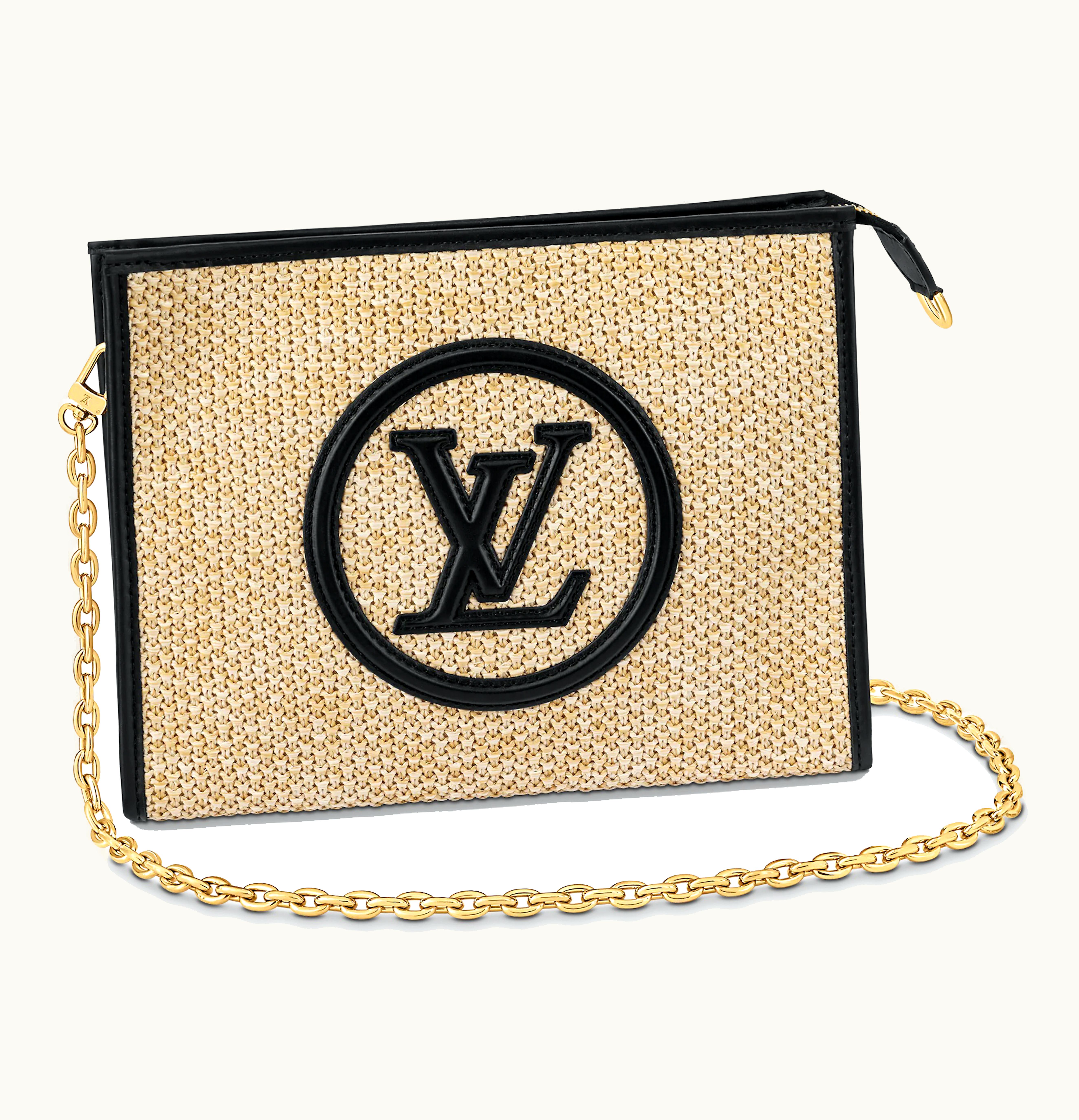 Louis Vuitton Louis Vuitton Toiletry Pouch On Chain Beige Black