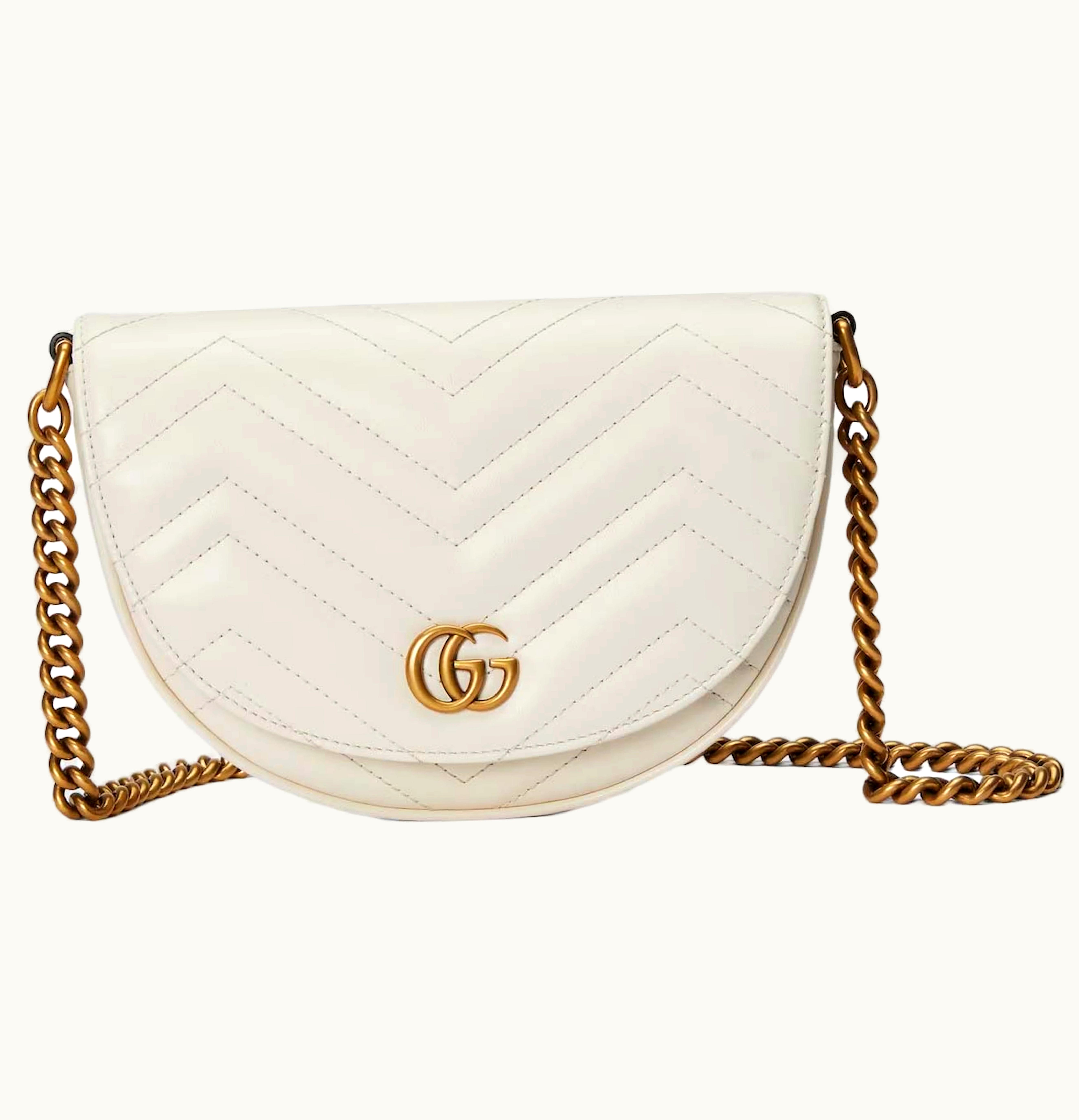 Gucci Gucci GG Marmont Matelasse Chain Mini Bag White