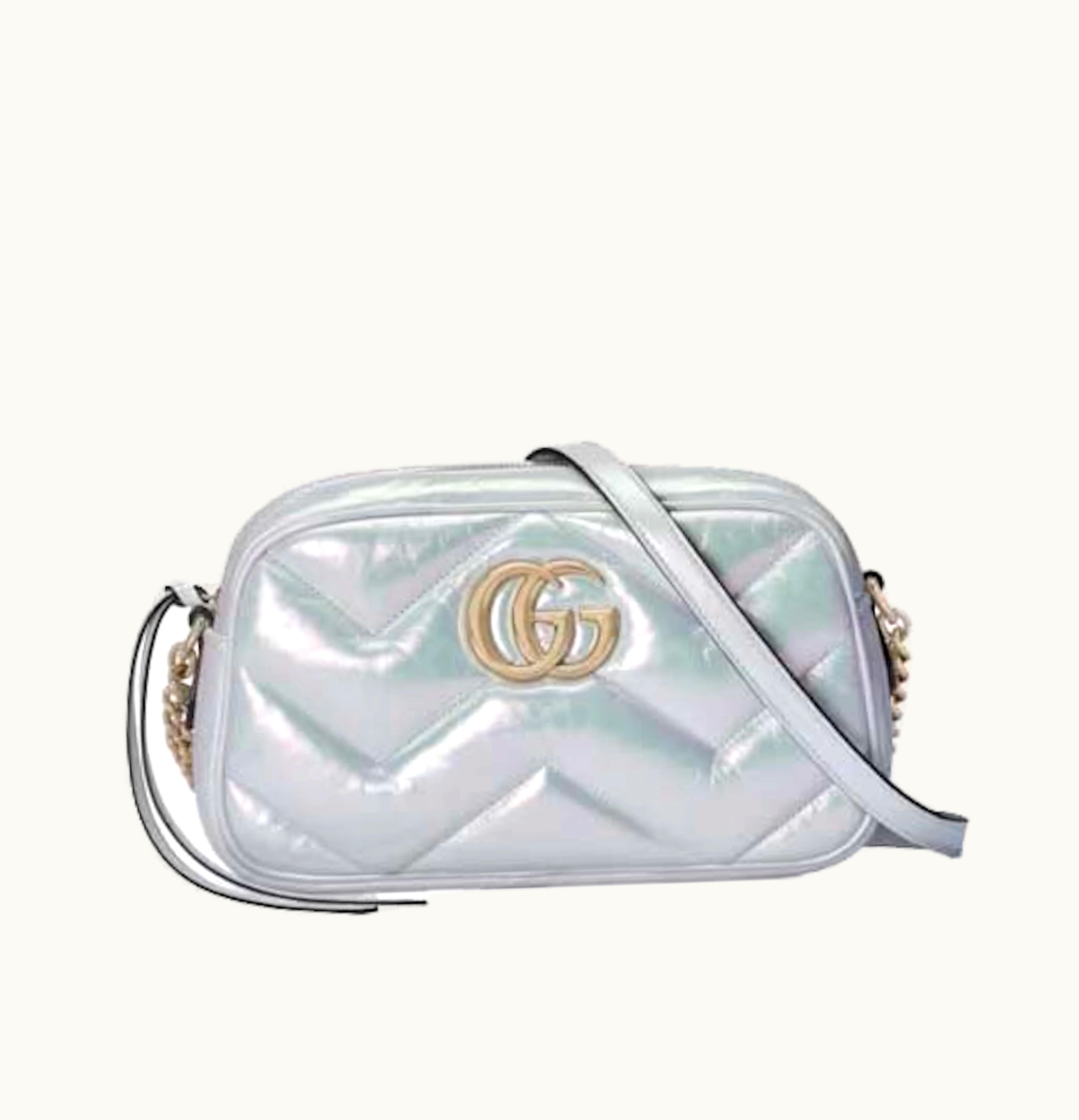 Gucci Gucci GG Marmont Small Camera Shoulder Bag Green Iridescent