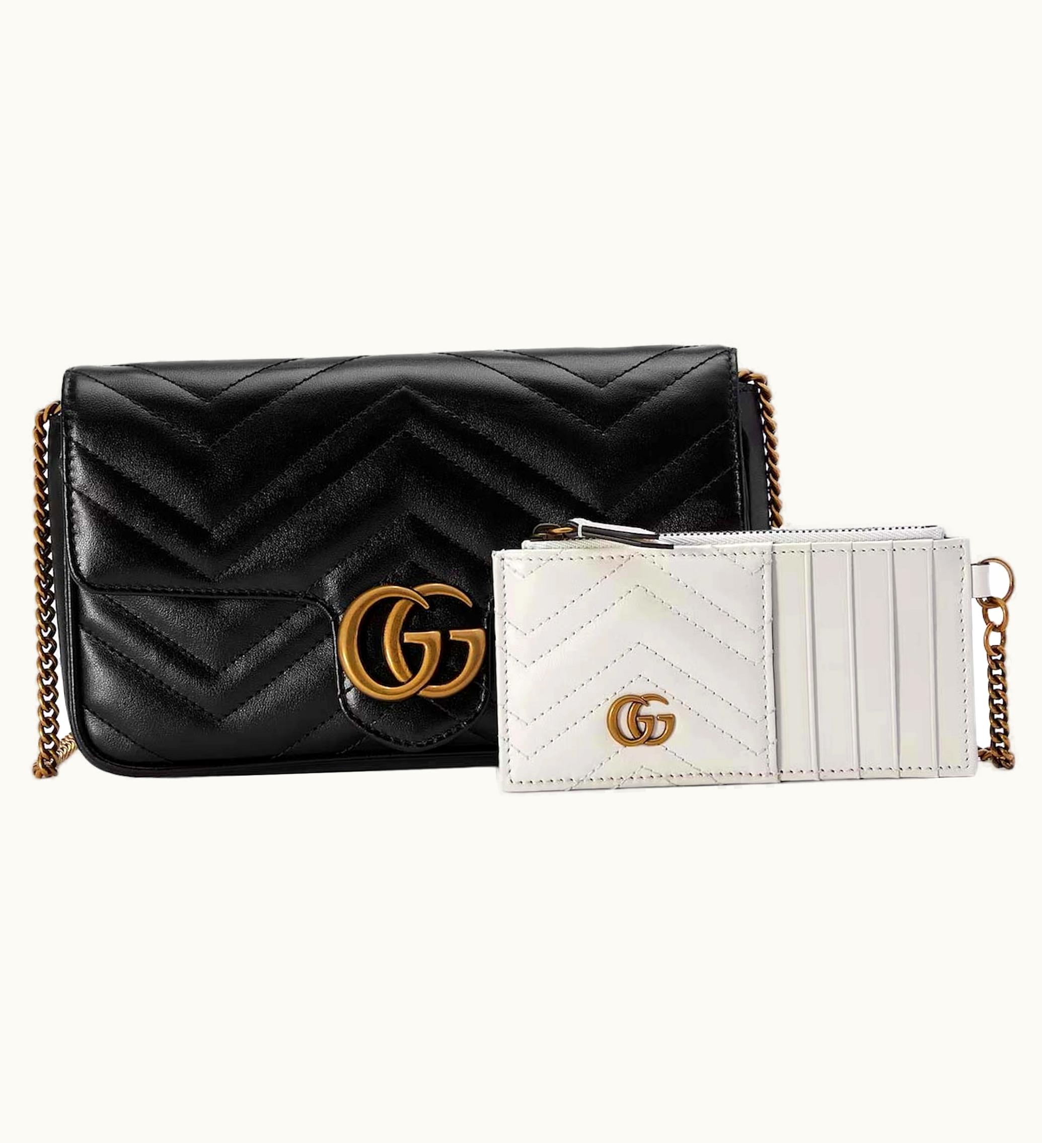 Gucci Gucci GG Marmont Mini Shoulder Bag Black