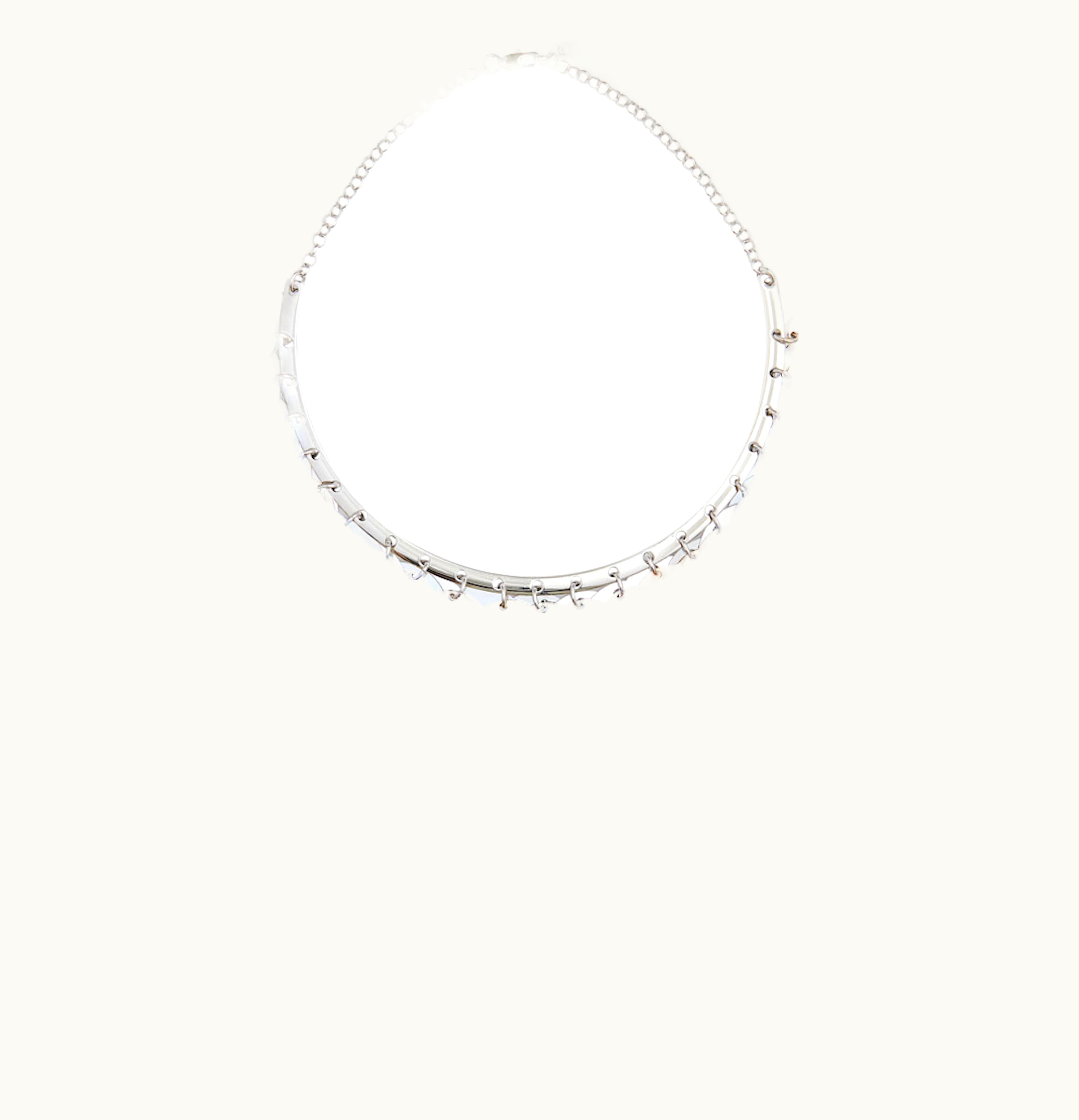 Rabanne Rabanne HM Short Necklace Embellished With Beaded Discs Silver Gold