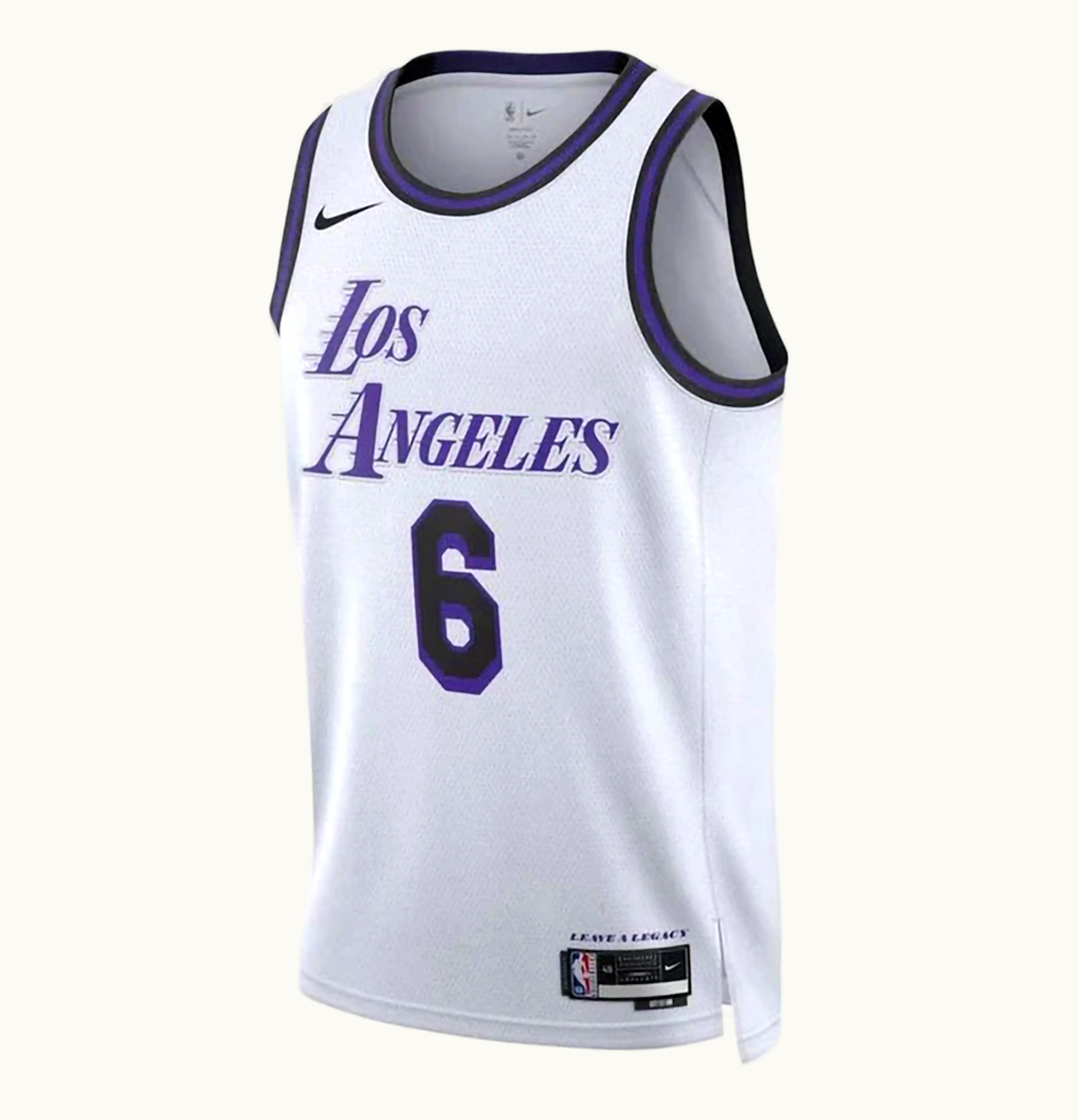 Nike Nike Lebron James La Lakers Dri Fit Jersey White