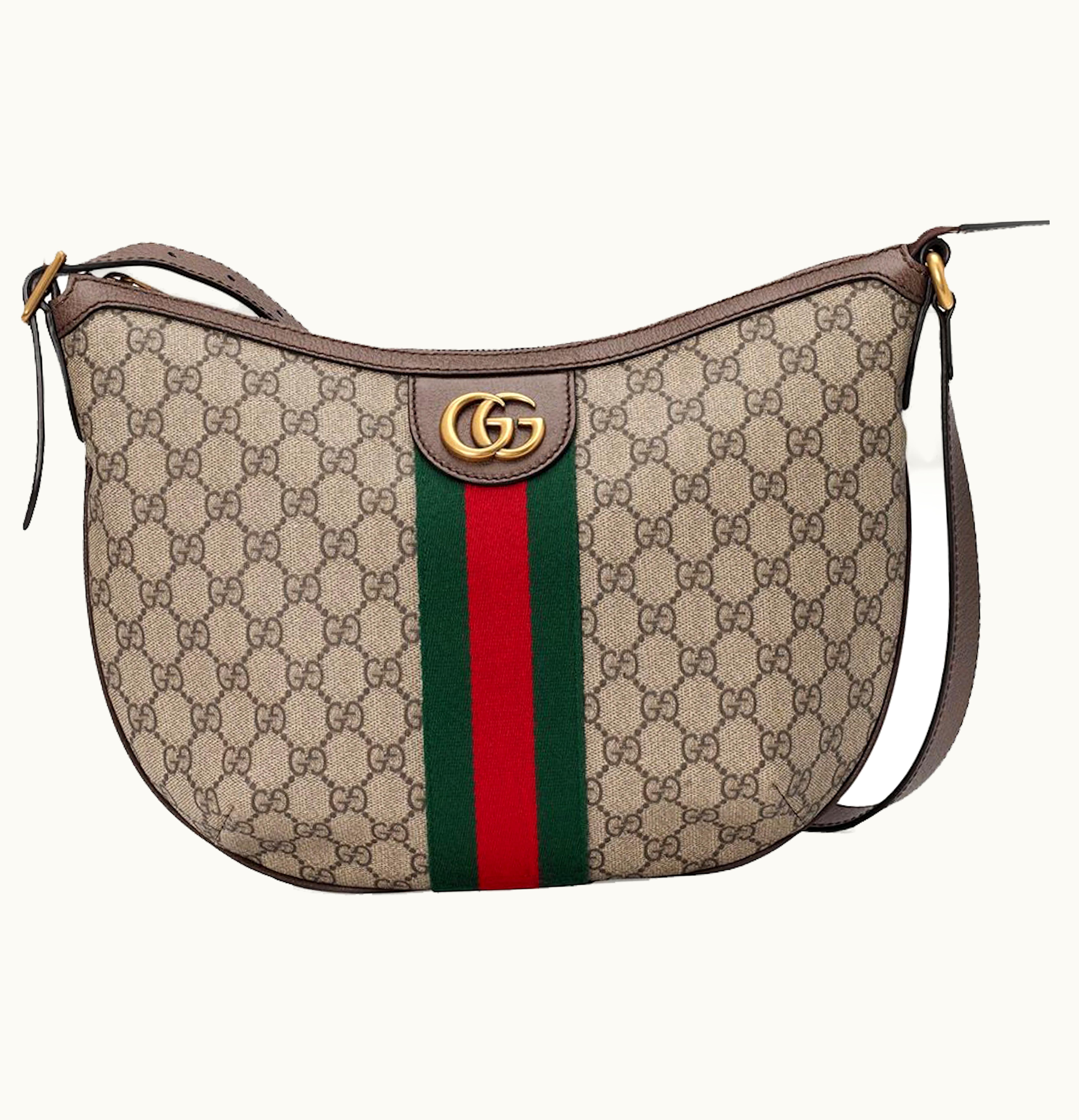 Gucci Gucci Ophidia GG Shoulder Bag Small Beige Ebony