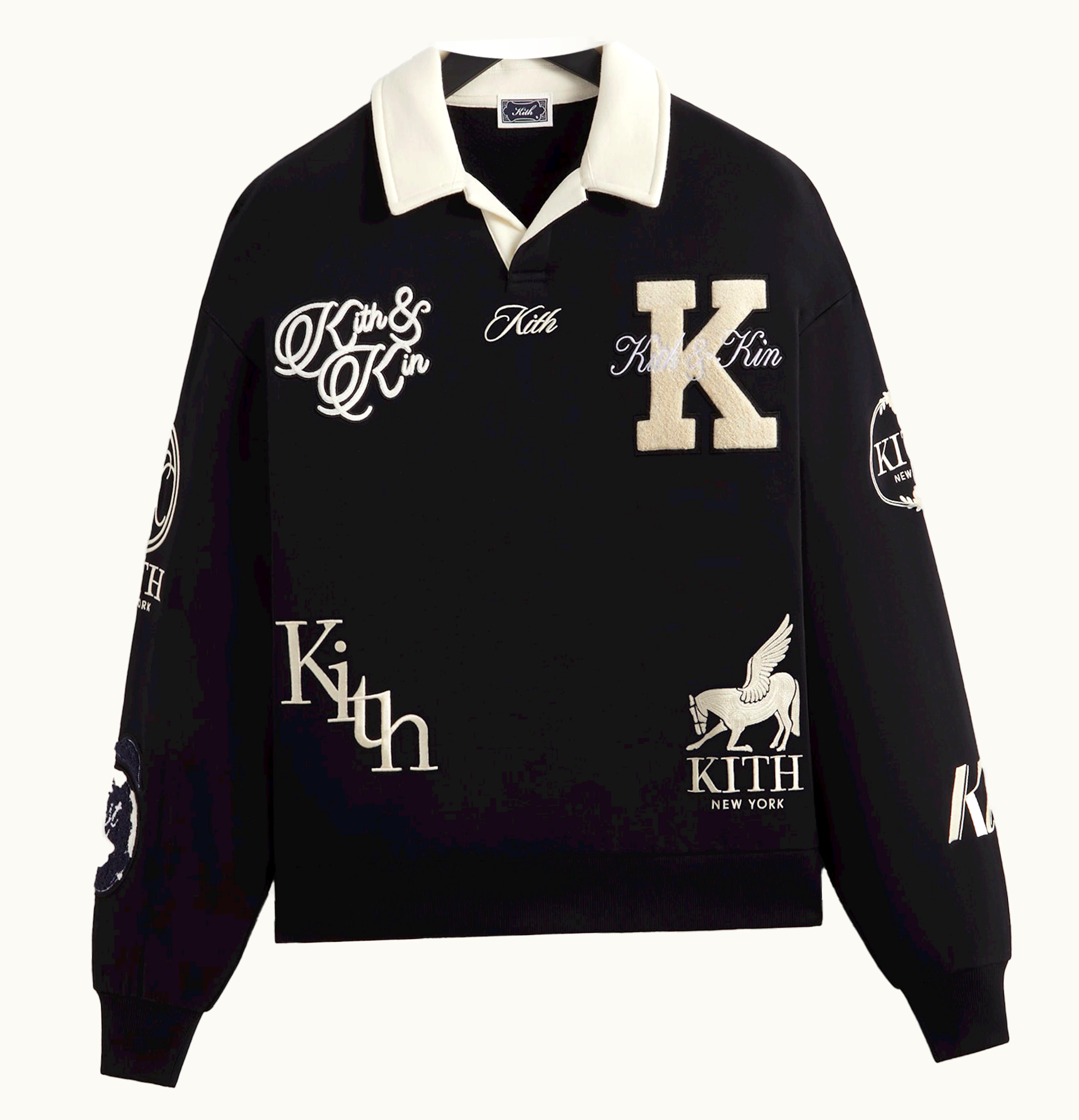 Kith Kith Nelson Collared Pullover Black