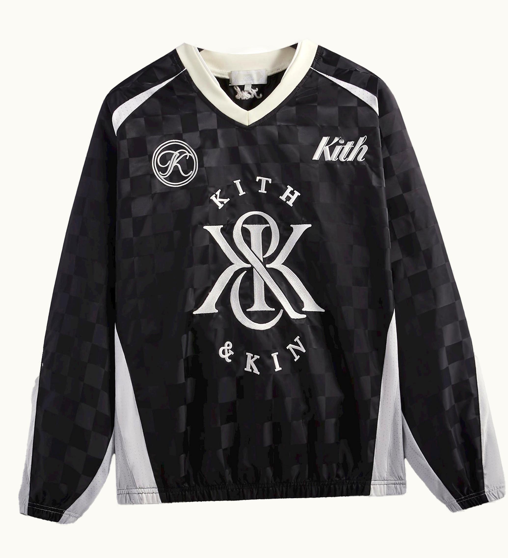 Kith Kith Checkered Satin Dayton Combo Pullover Black
