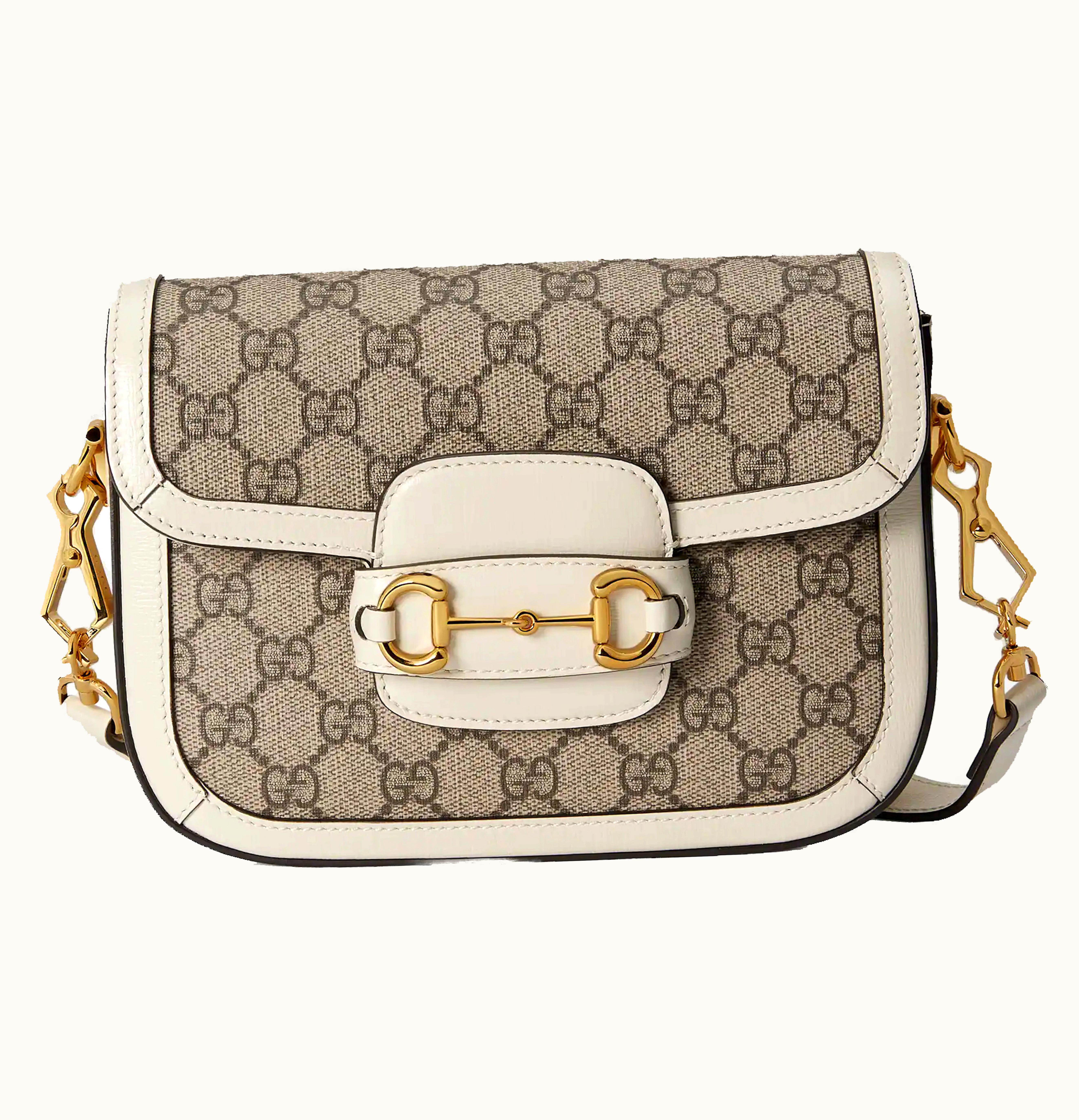 Gucci Gucci Horsebit 1955 Mini Bag Beige White