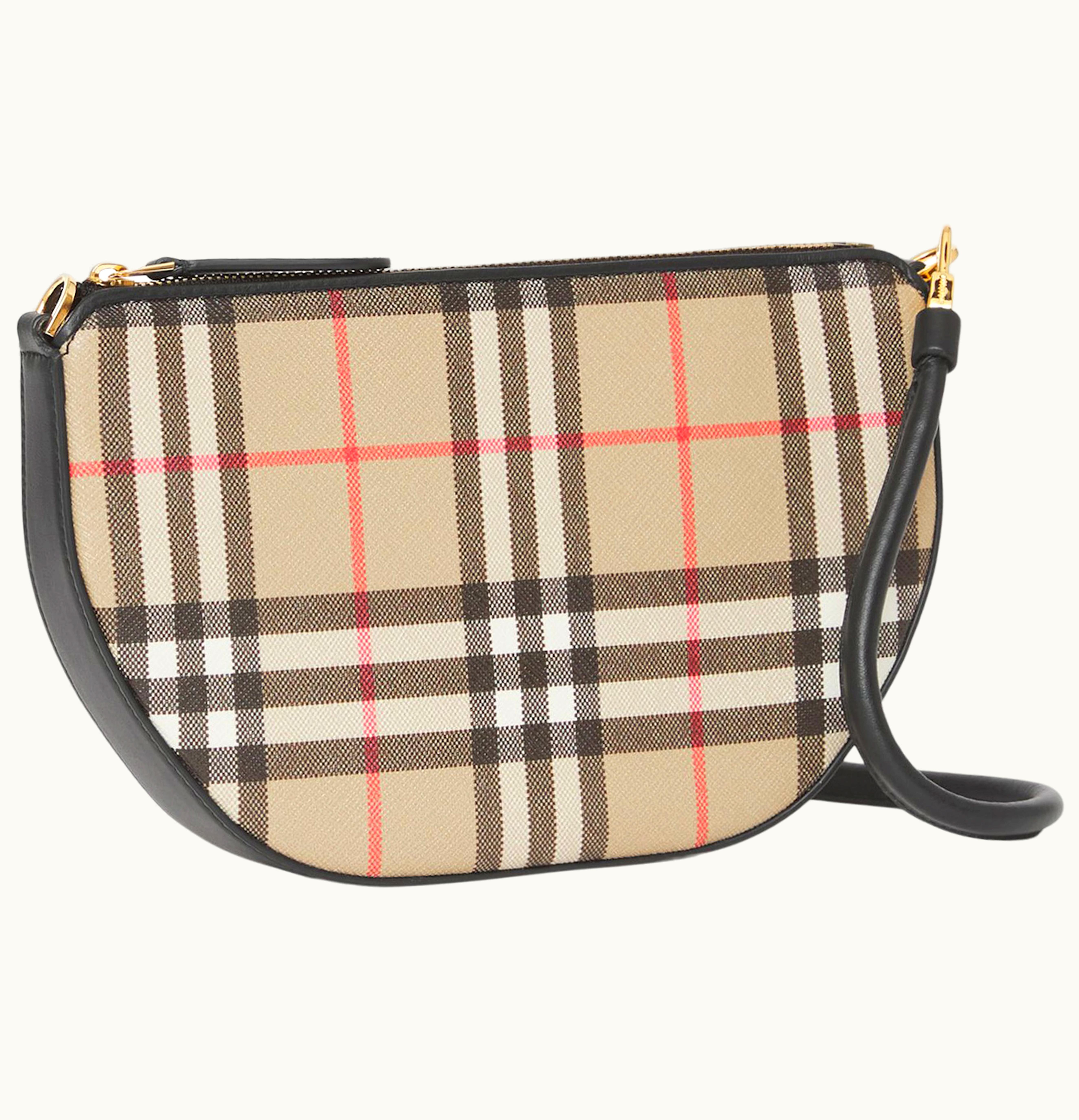 Burberry Burberry Vintage Check Cotton Olympia Pouch Archive Beige