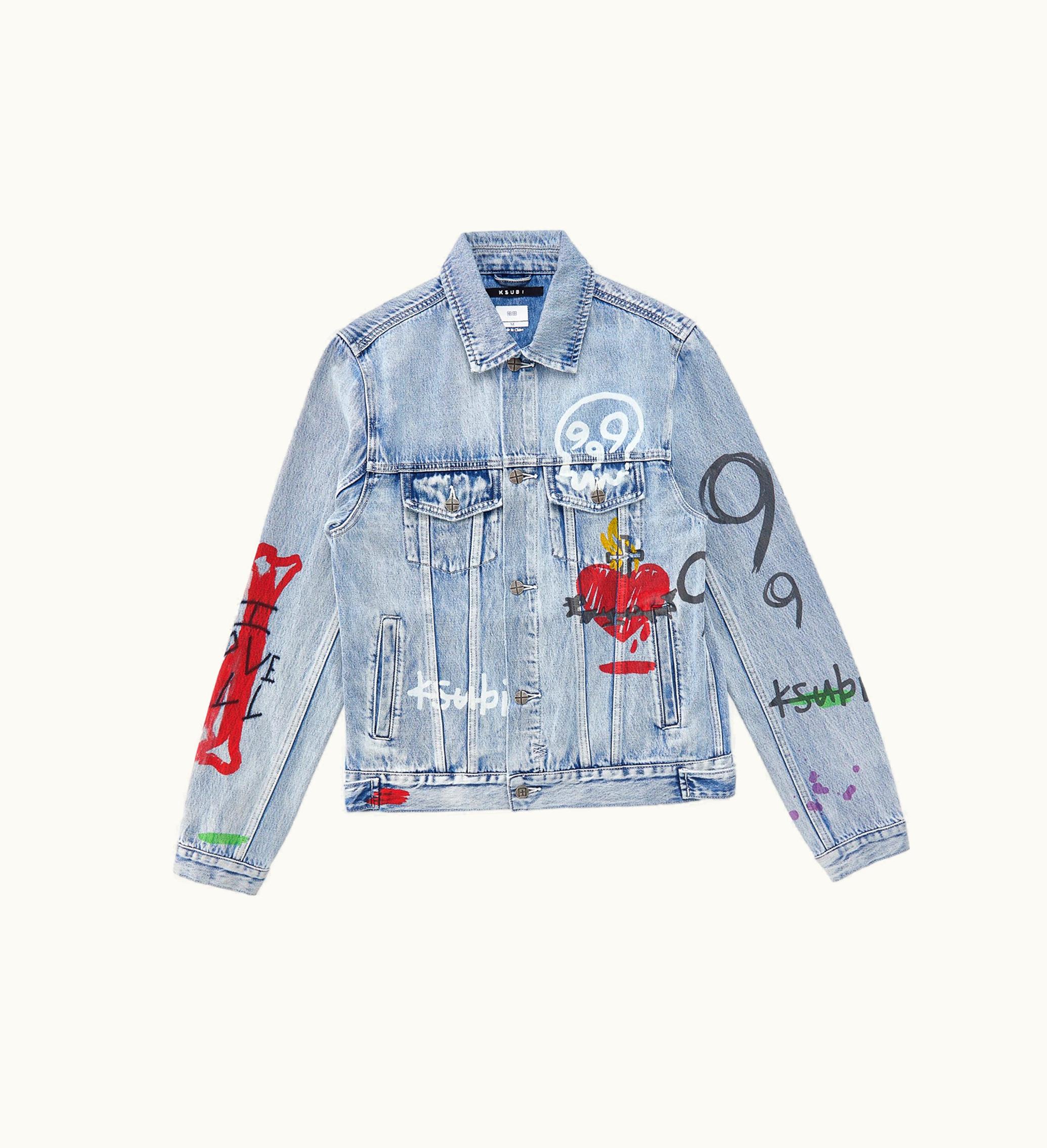 Ksubi Ksubi X Juice Wrld 999 Classic Juice Trip Jacket Washed Indigo
