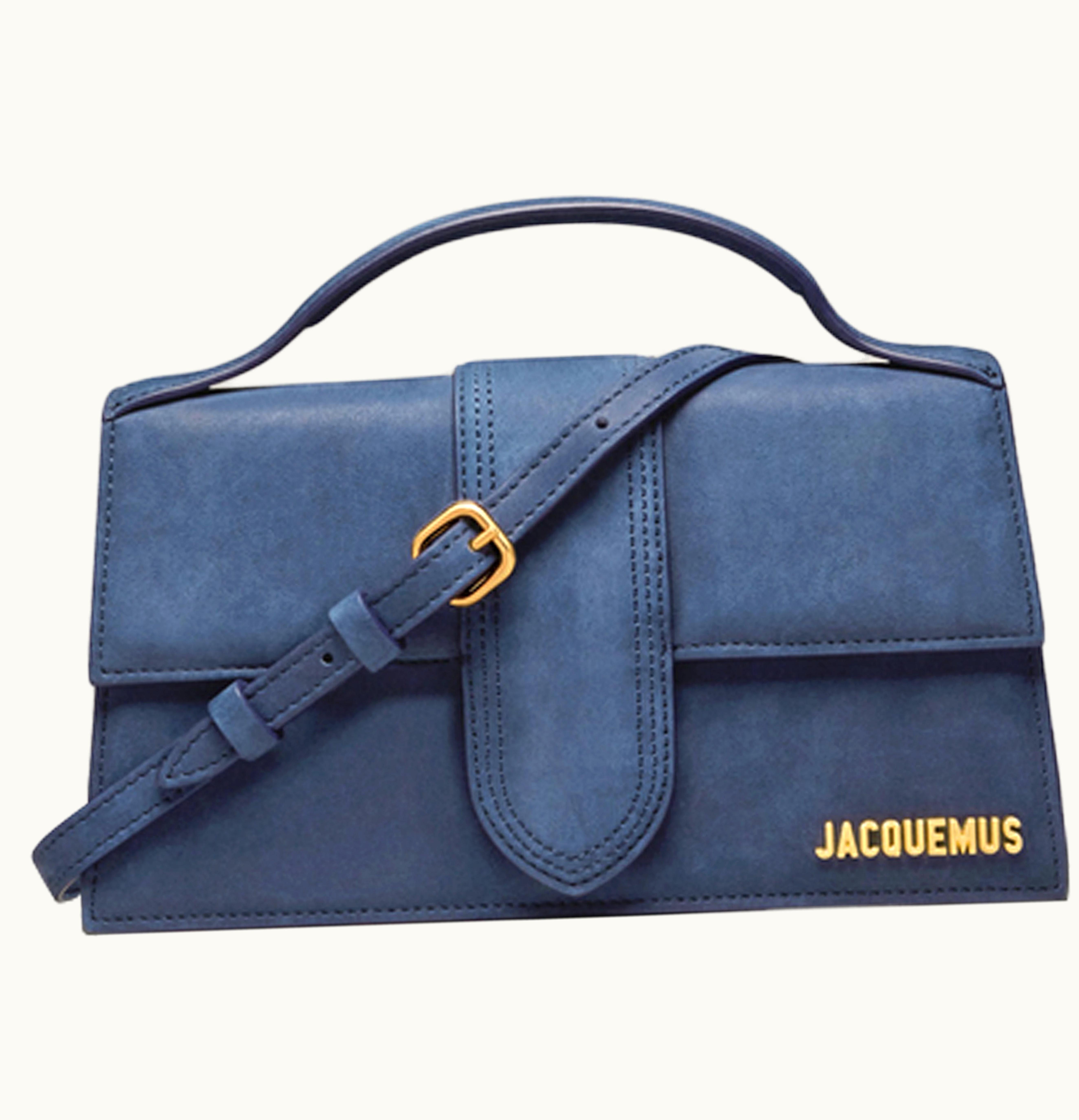 Jacquemus Jacquemus Le Grand Bambino Crossbody Flap Bag Nubuck Dark Navy