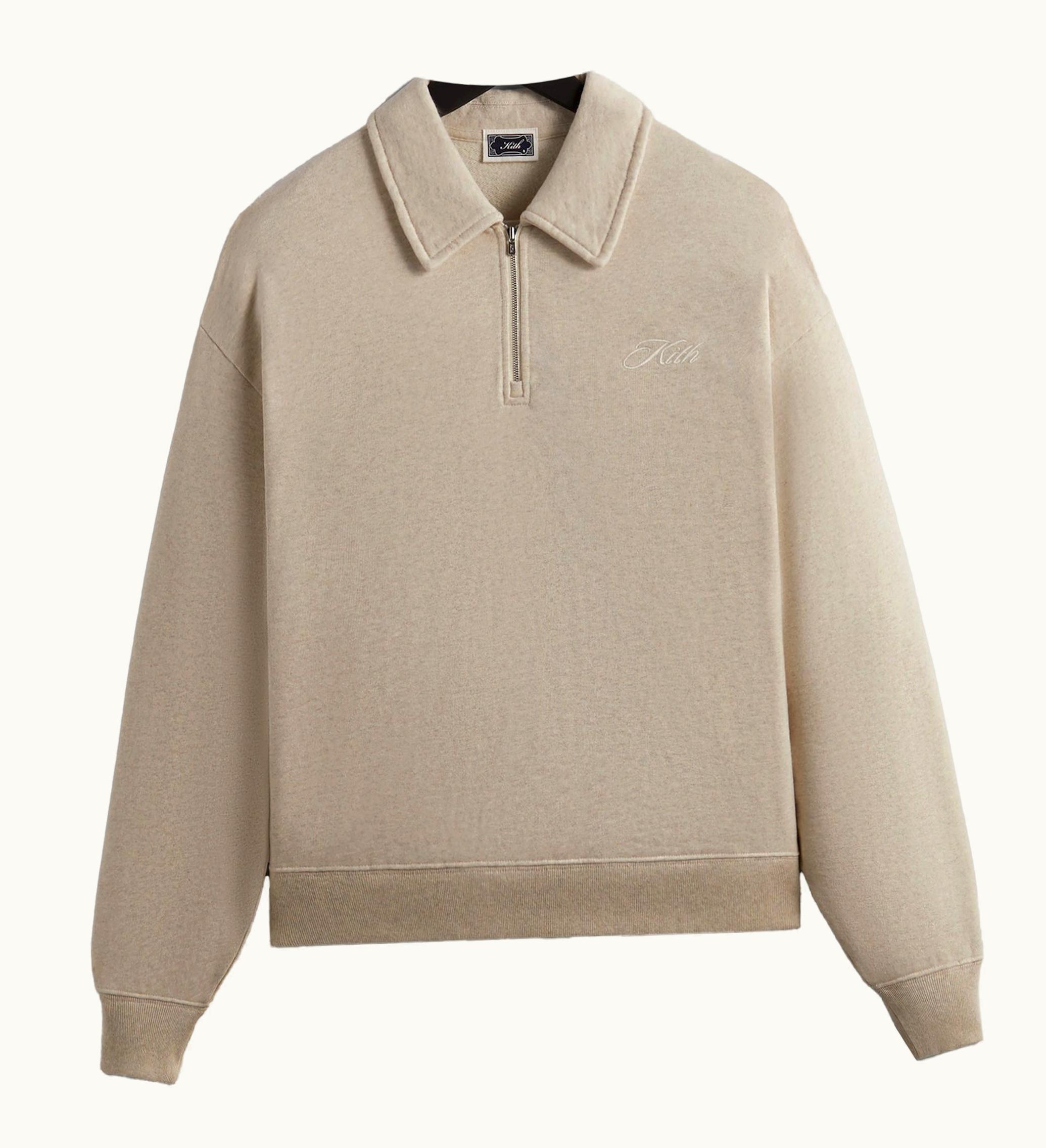 Kith Kith Nelson Quarter Zip Rugby Sandy Heather