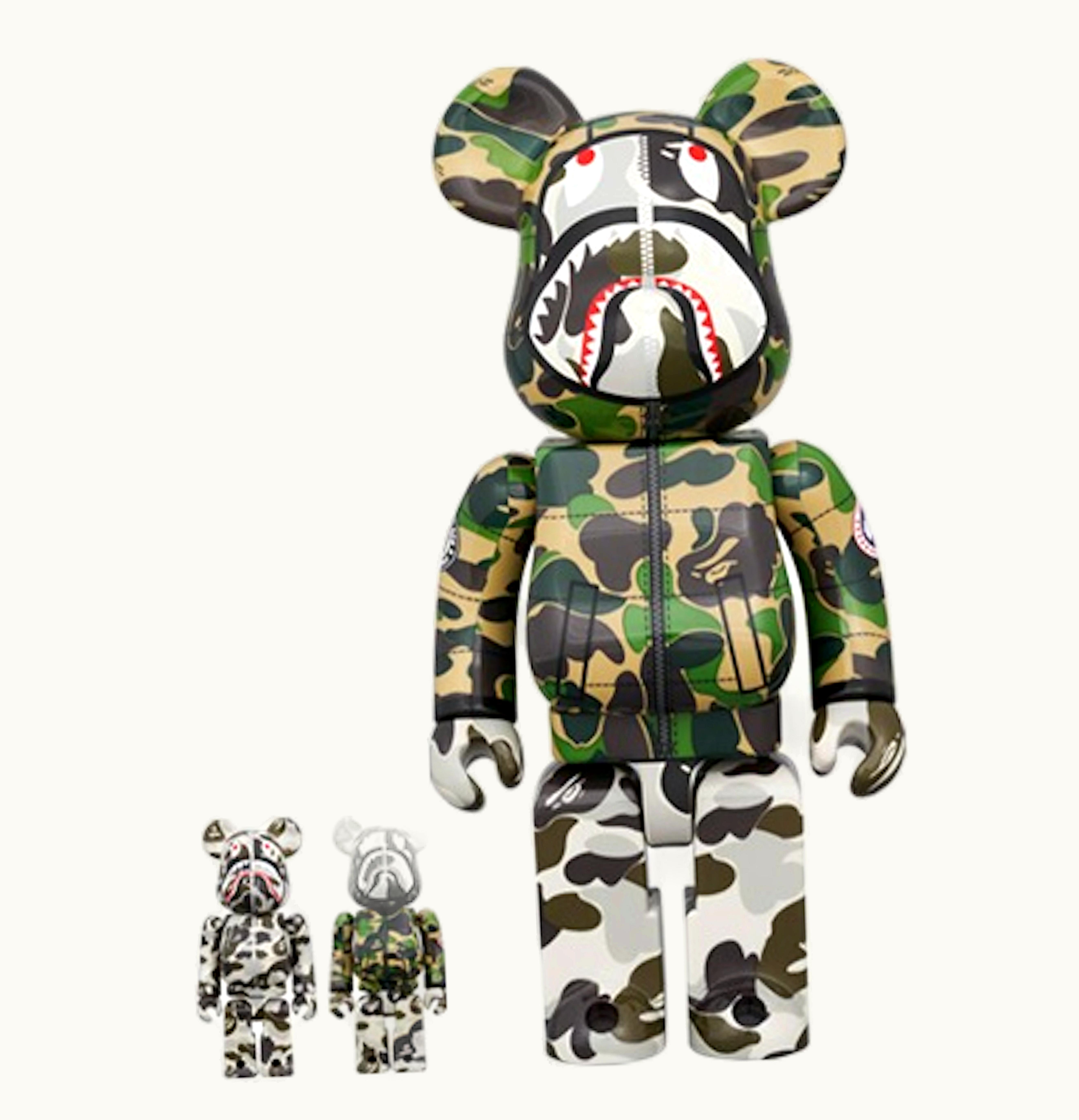 Bearbrick Bearbrick BAPER x Canada Goose Shark 100 400 Set