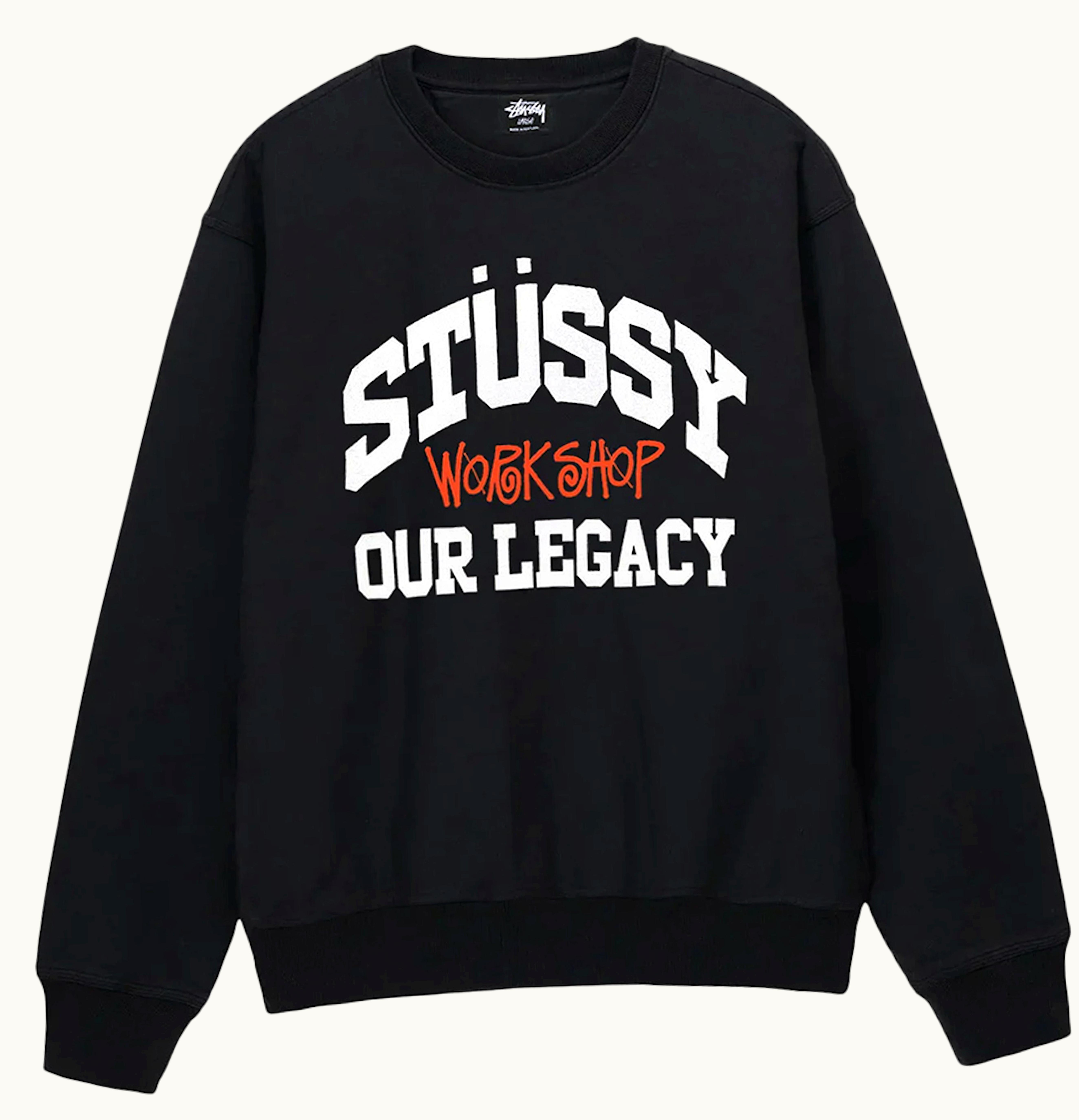 Stussy Stussy X Our Legacy Ol Collegiate Pigment Dyed Crewneck Black