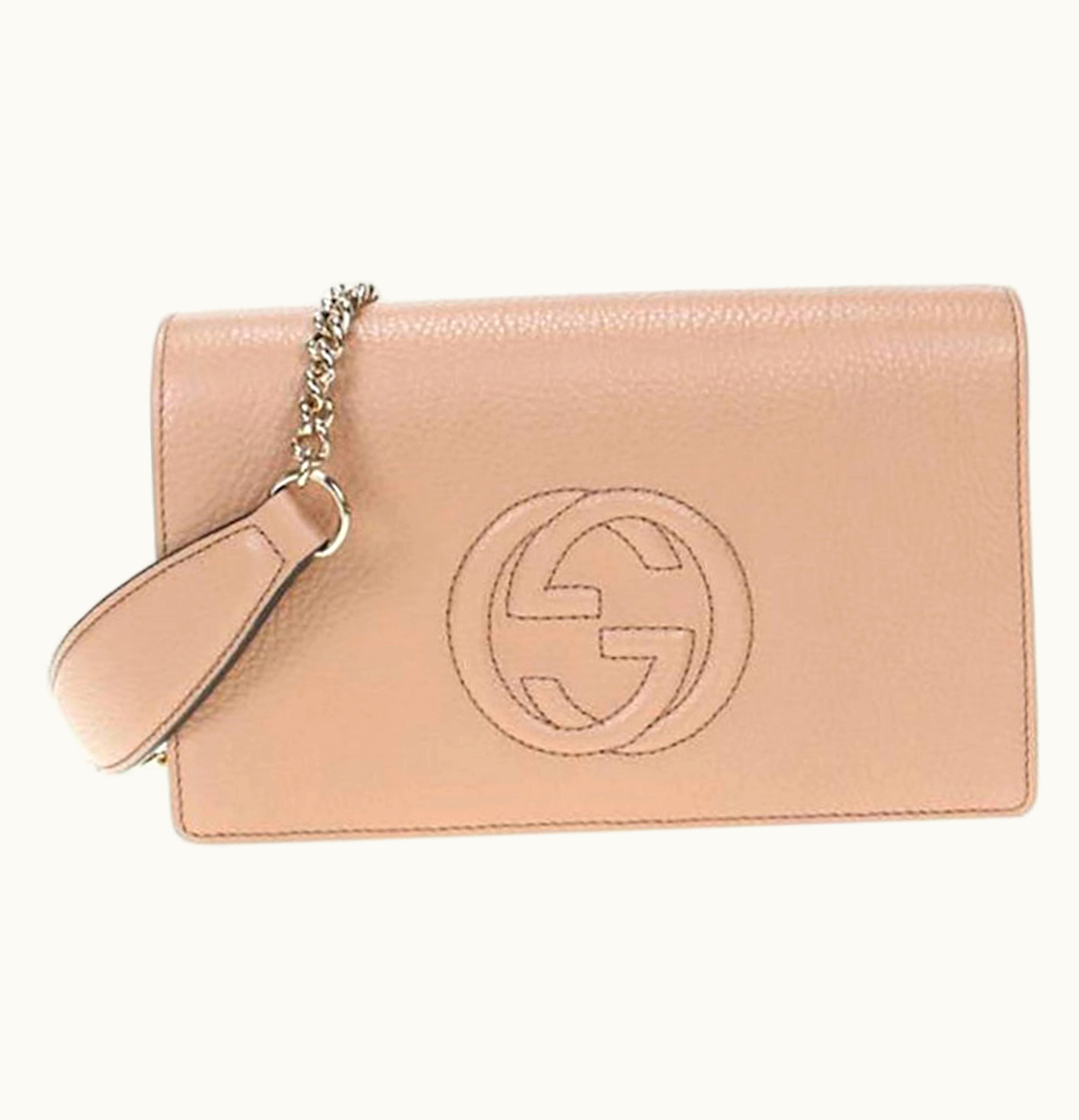 Gucci Gucci Soho Camelia Crossbody Bag Beige
