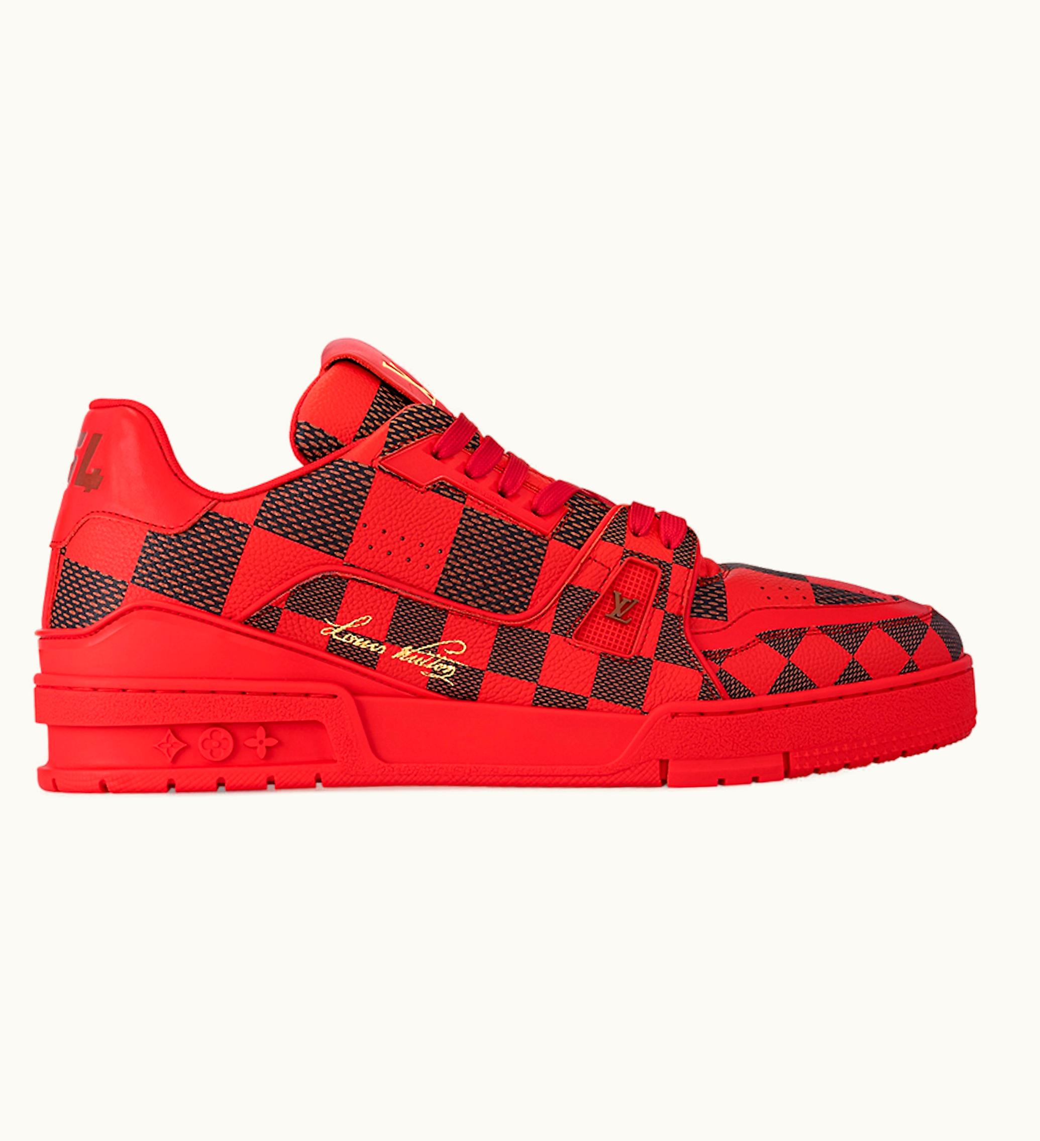 Louis Vuitton Louis Vuitton LV Trainer Sneaker Damier Pop Red