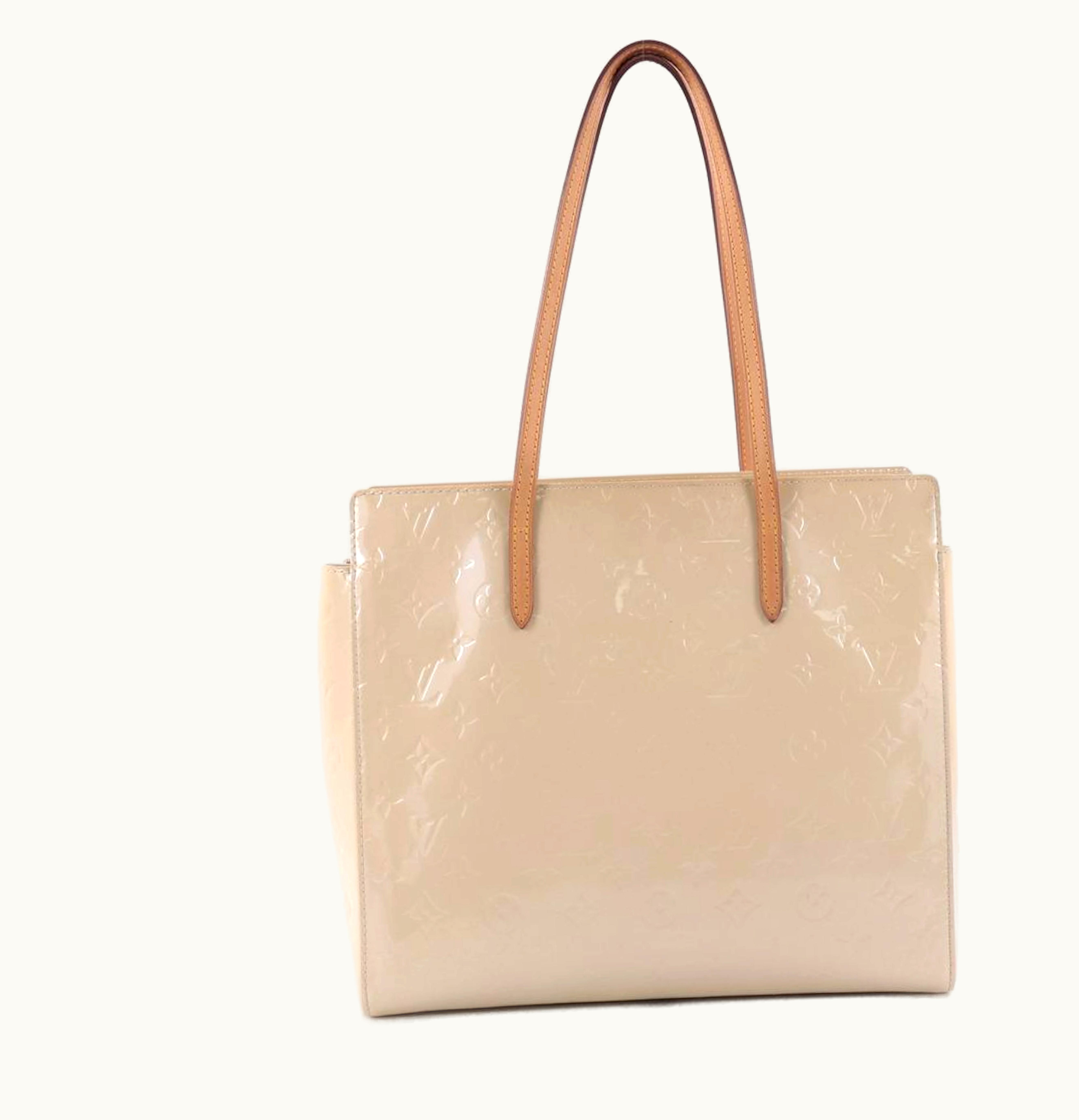 Louis Vuitton Louis Vuitton Tote East West Catalina Monogram Vernis Patent Leather Beige