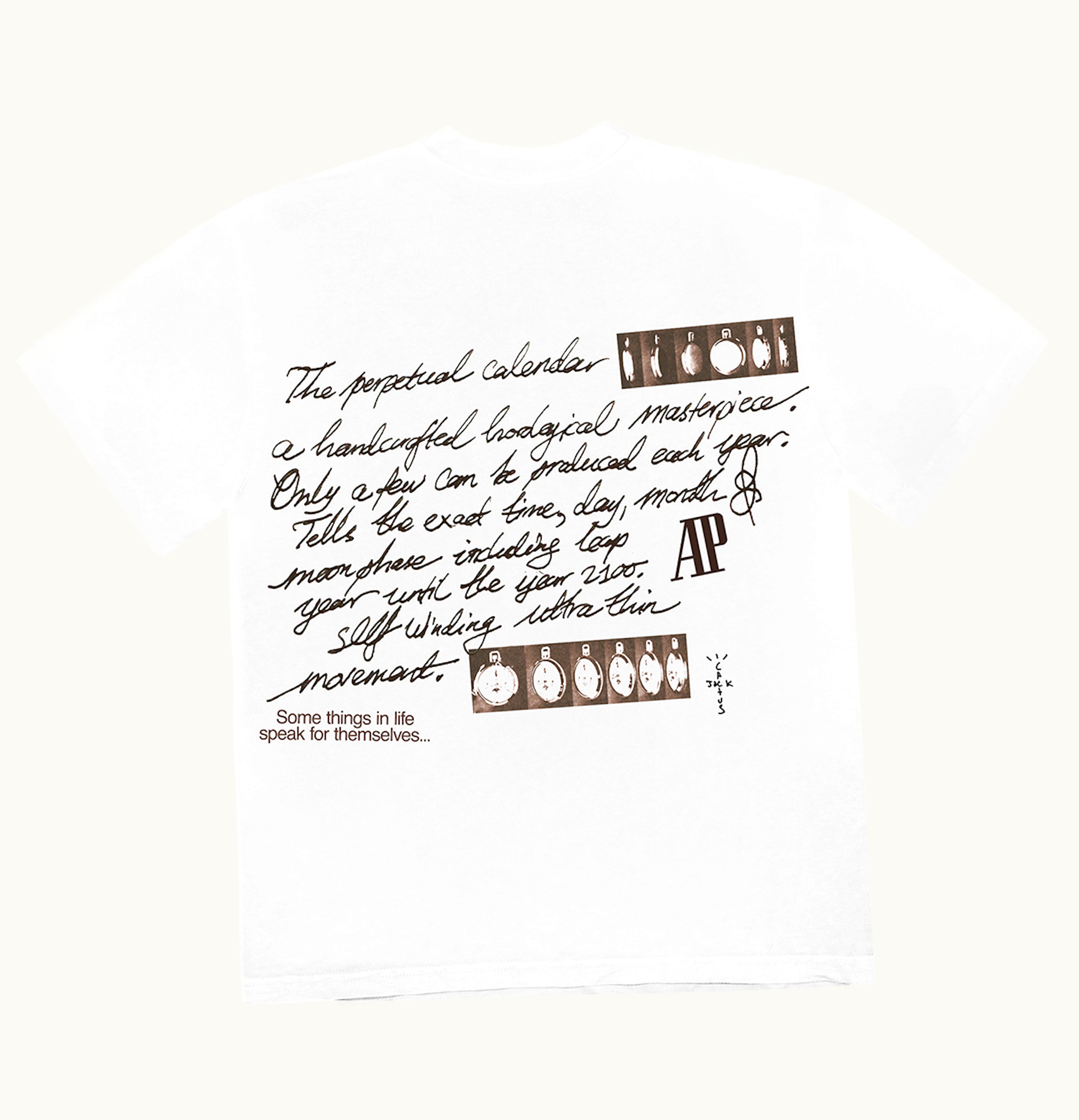 Travis Scott Travis Scott CJ X Audemars Piguet Perpetual Calendar Tee White