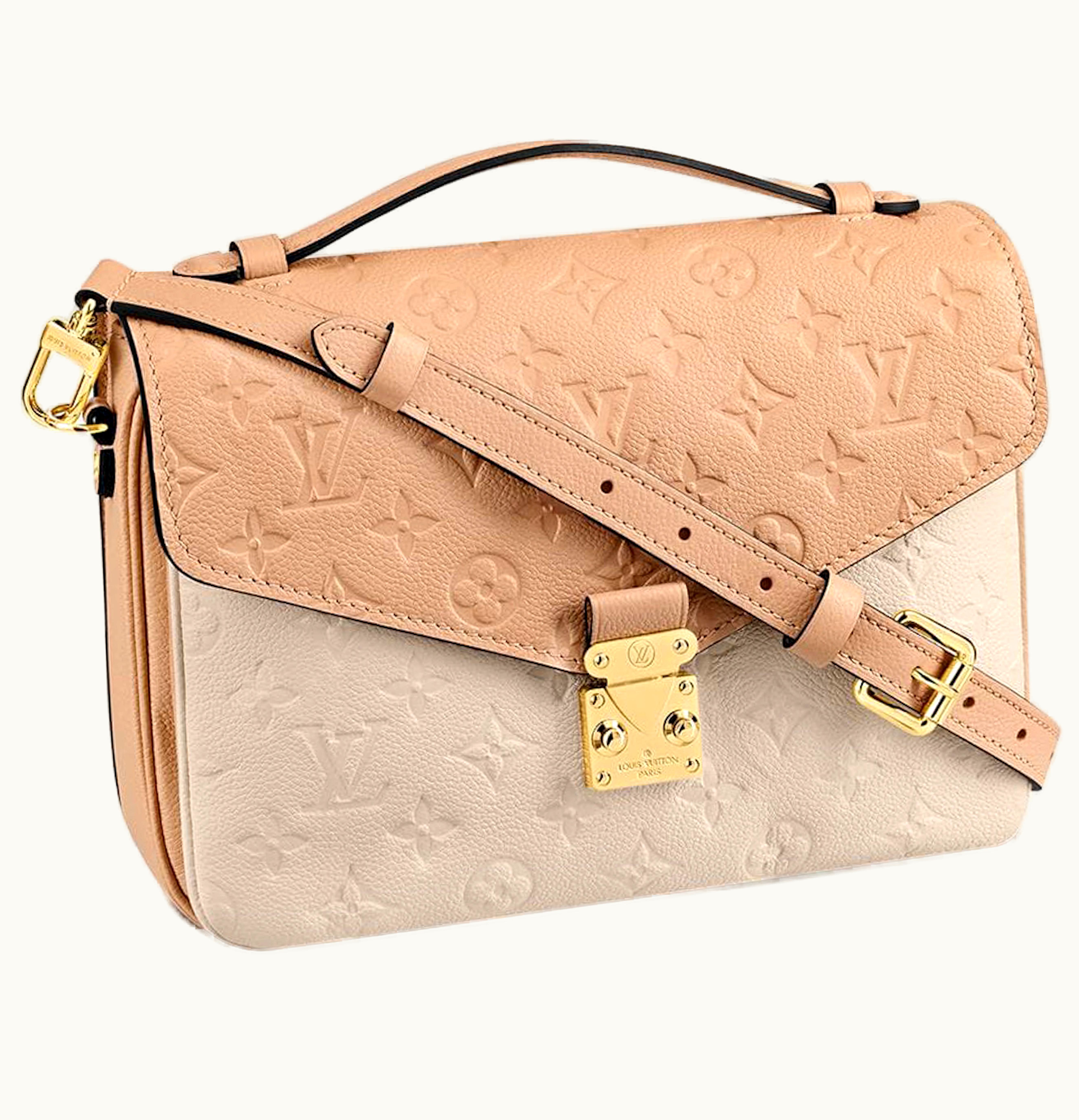 Louis Vuitton Louis Vuitton Pochette Metis Monogram Empreinte Beige Rose Creme