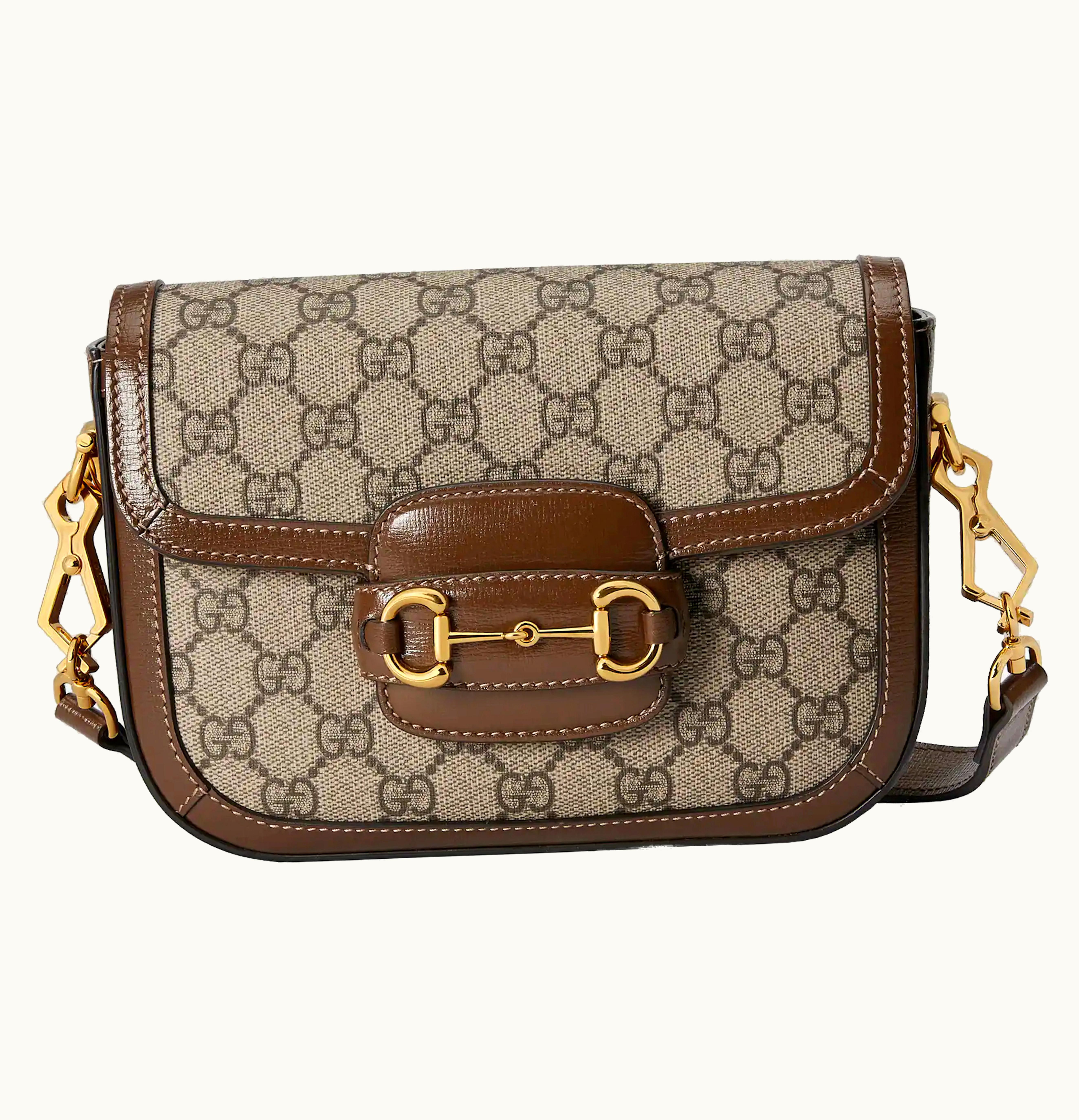 Gucci Gucci Horsebit 1955 Mini Bag Beige Ebony