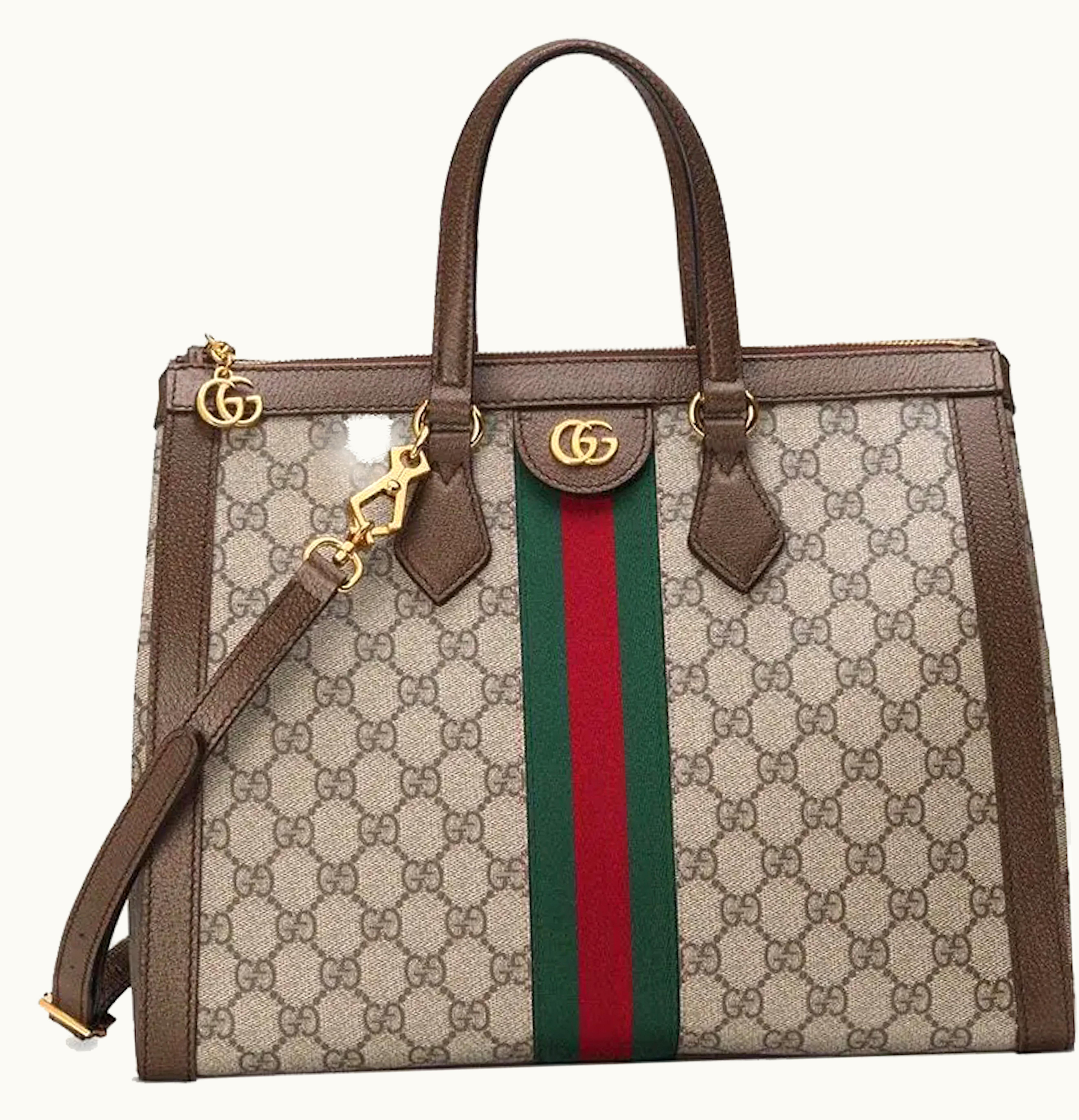 Gucci Gucci Ophidia GG Top Handle Bag Medium Beige Ebony
