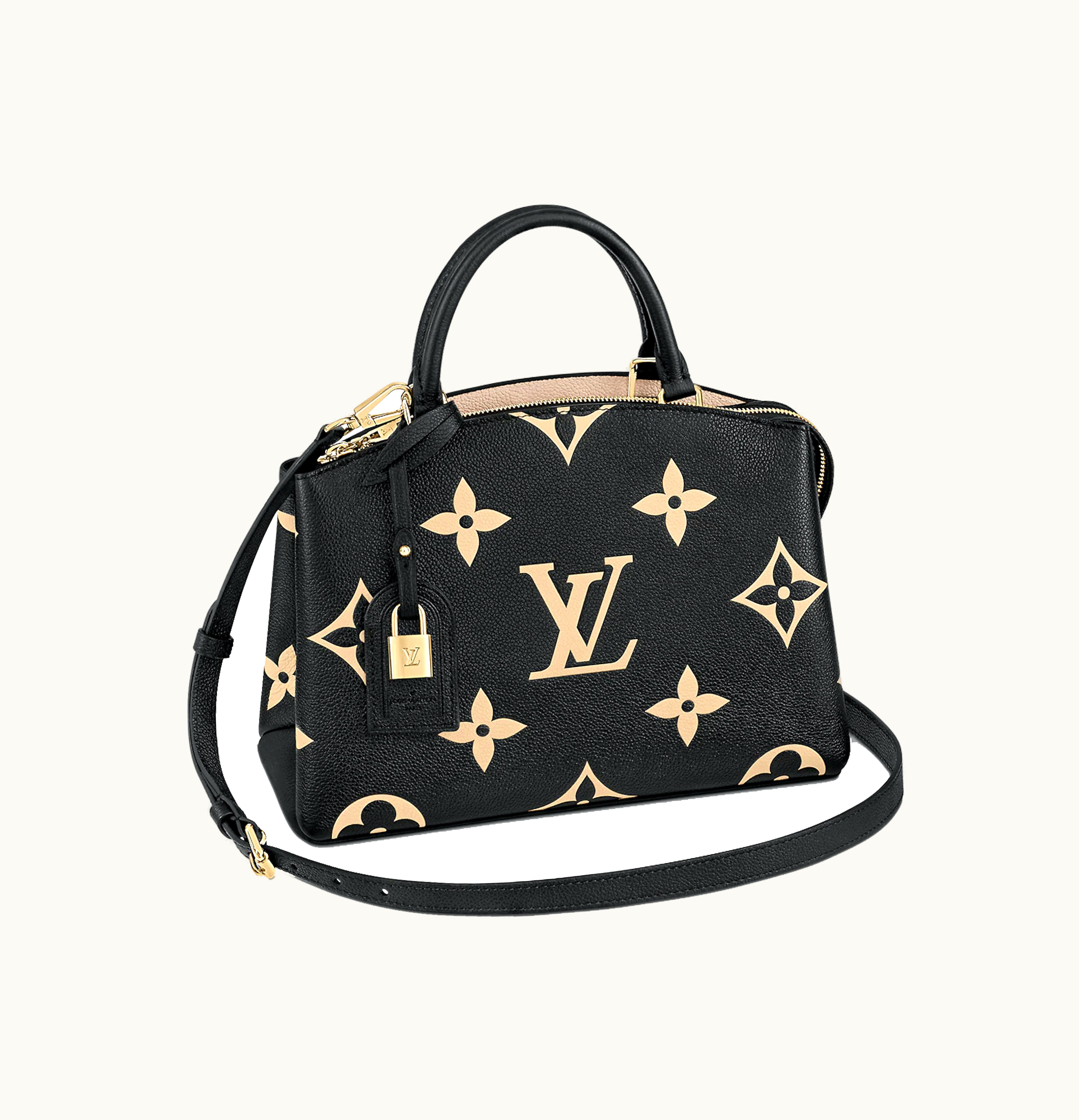 Louis Vuitton Louis Vuitton Petit Palais Empreinte Leather Black Beige
