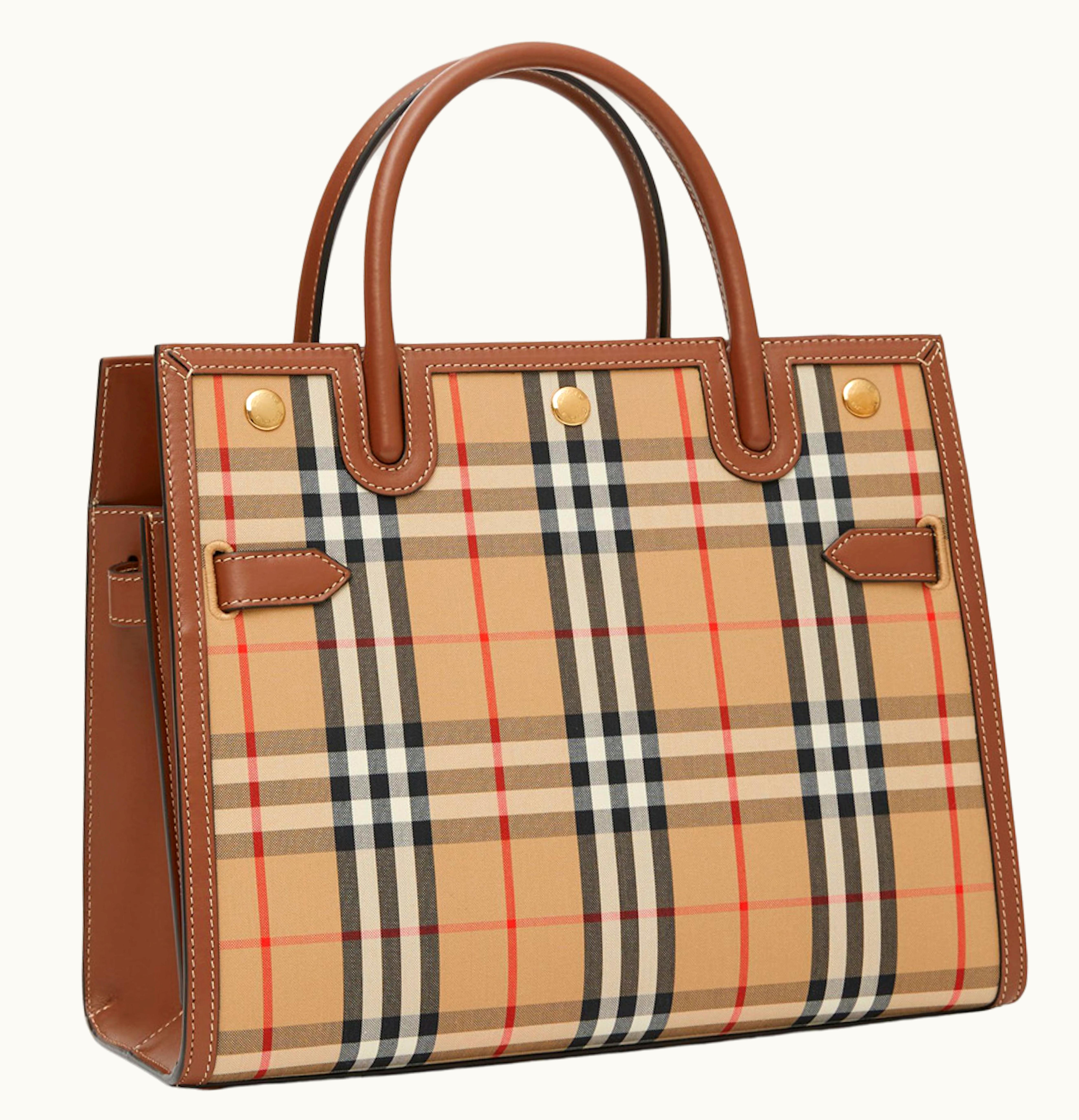 Burberry Burberry Vintage Check Two handle Title Bag Mini Archive Beige