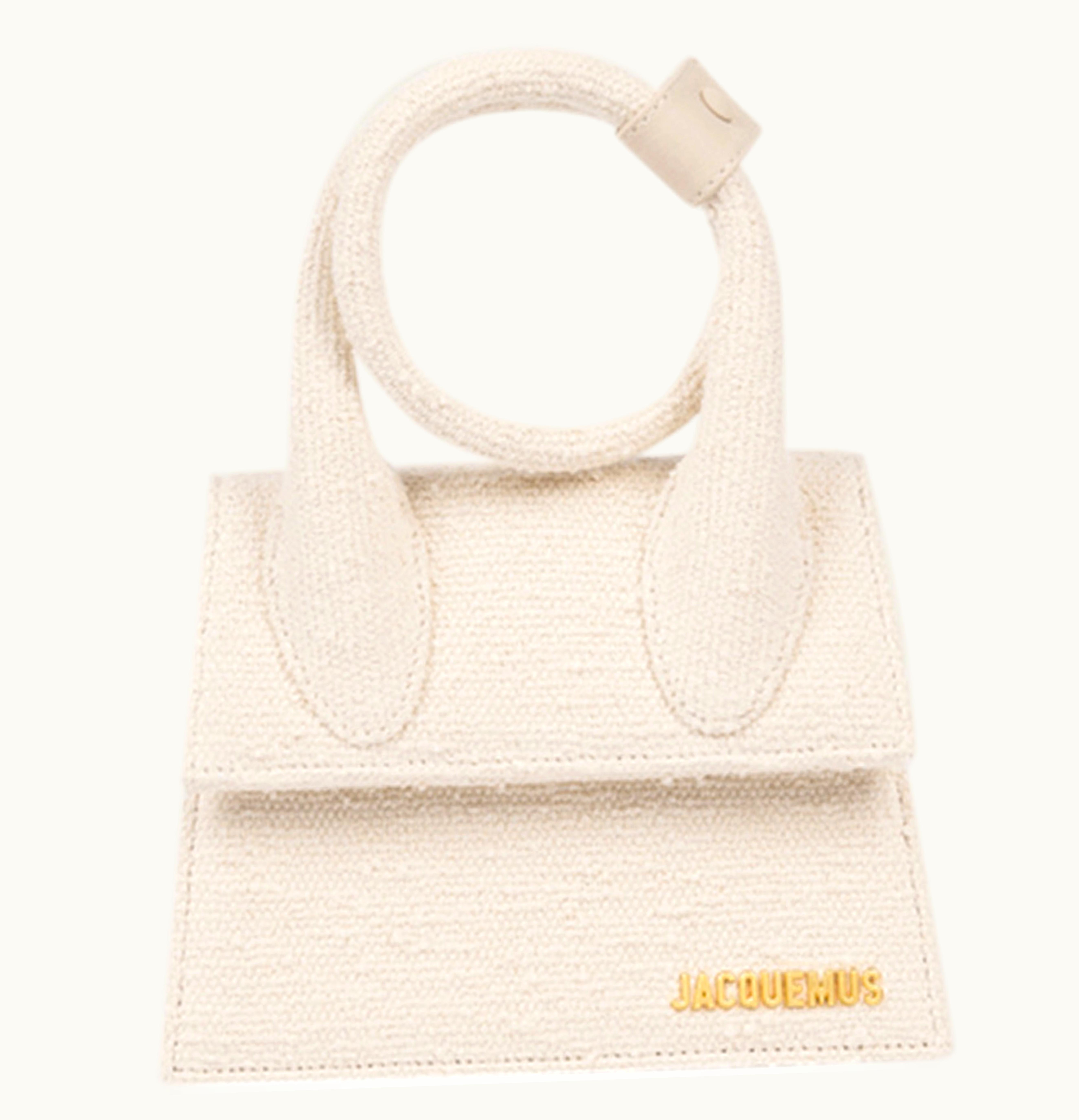 Jacquemus Jacquemus Le Chiquito Noeud Coiled Handbag Cotton Off White
