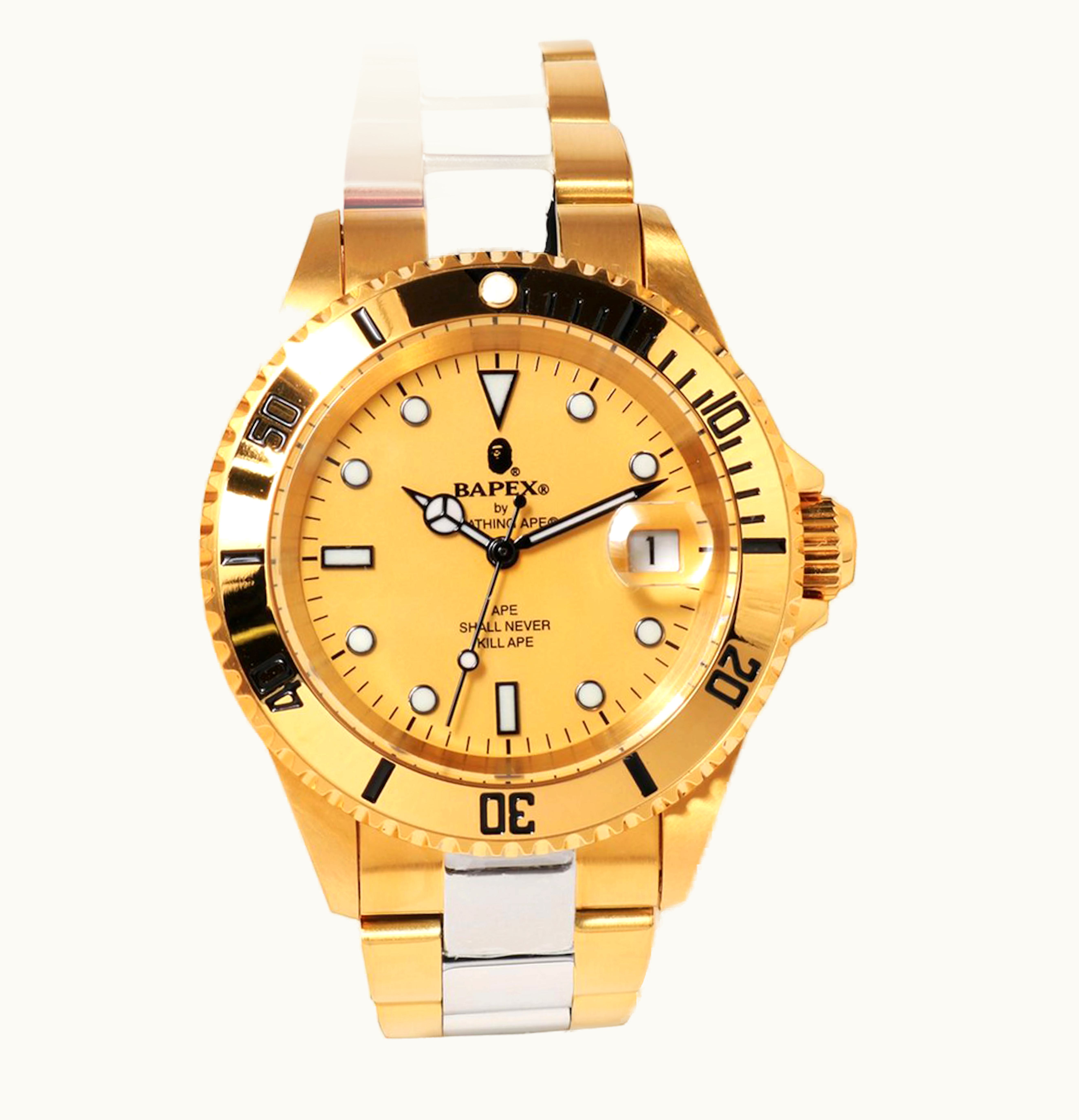 BAPE BAPE Type 1 BAPEx Watch Gold