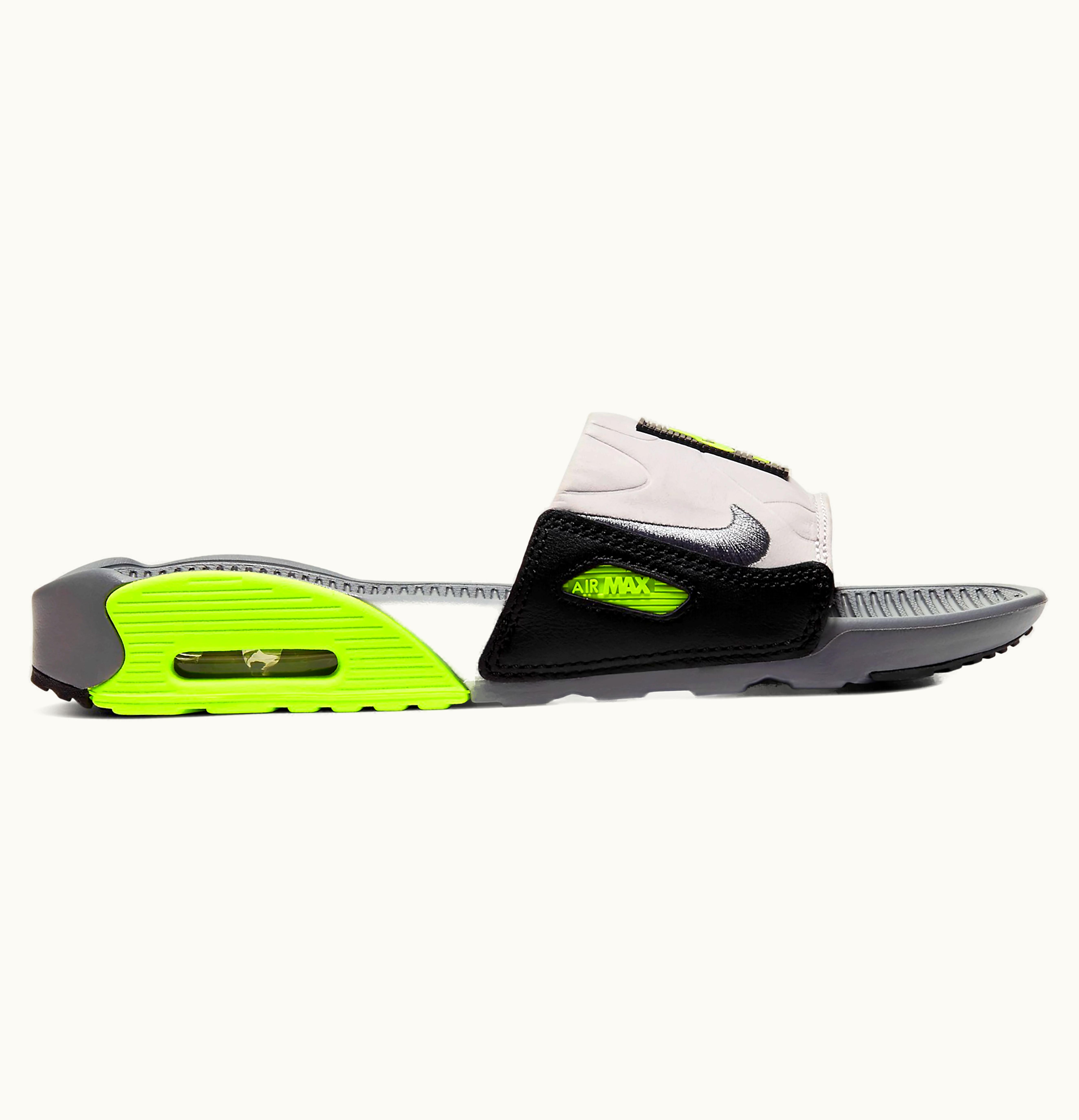 Nike Nike Air Max 90 Slide Smoke Grey Volt Black W