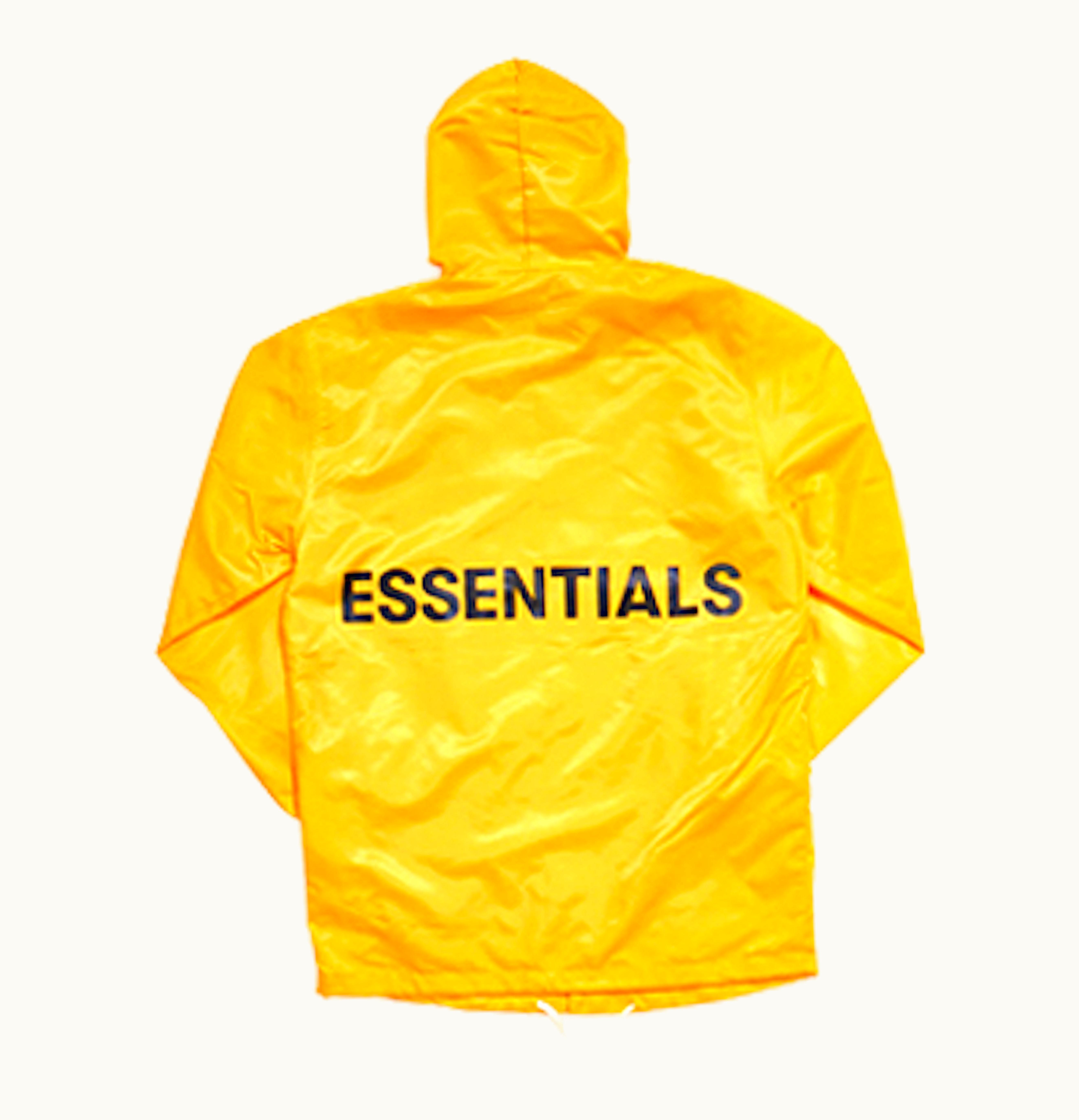 FEAR OF GOD Fear of God Essentials Graphic Hooded Coach Jacket Yellow
