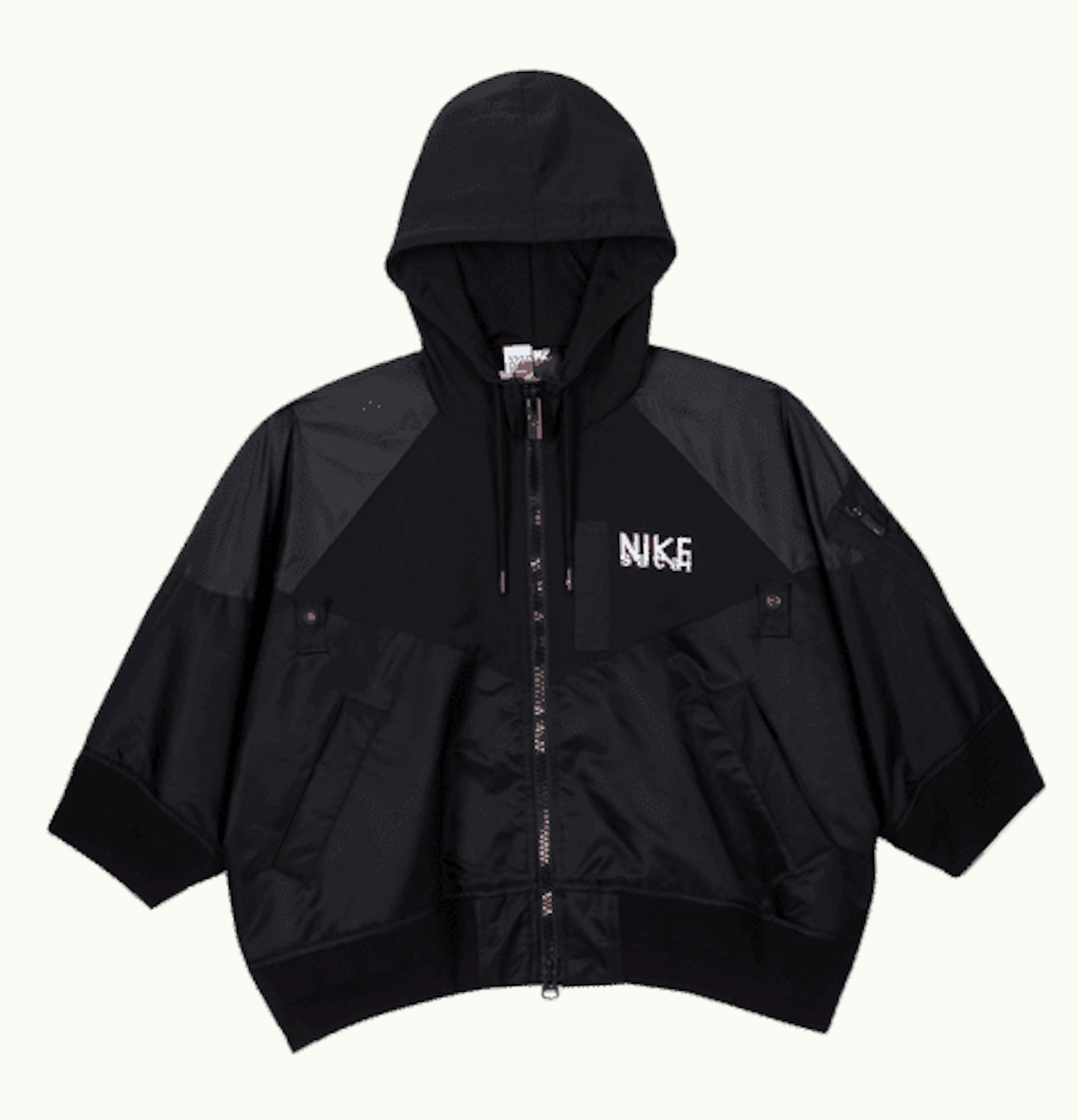 Nike Nike X Sacai Womens Full Zip Hooded Jacket Black