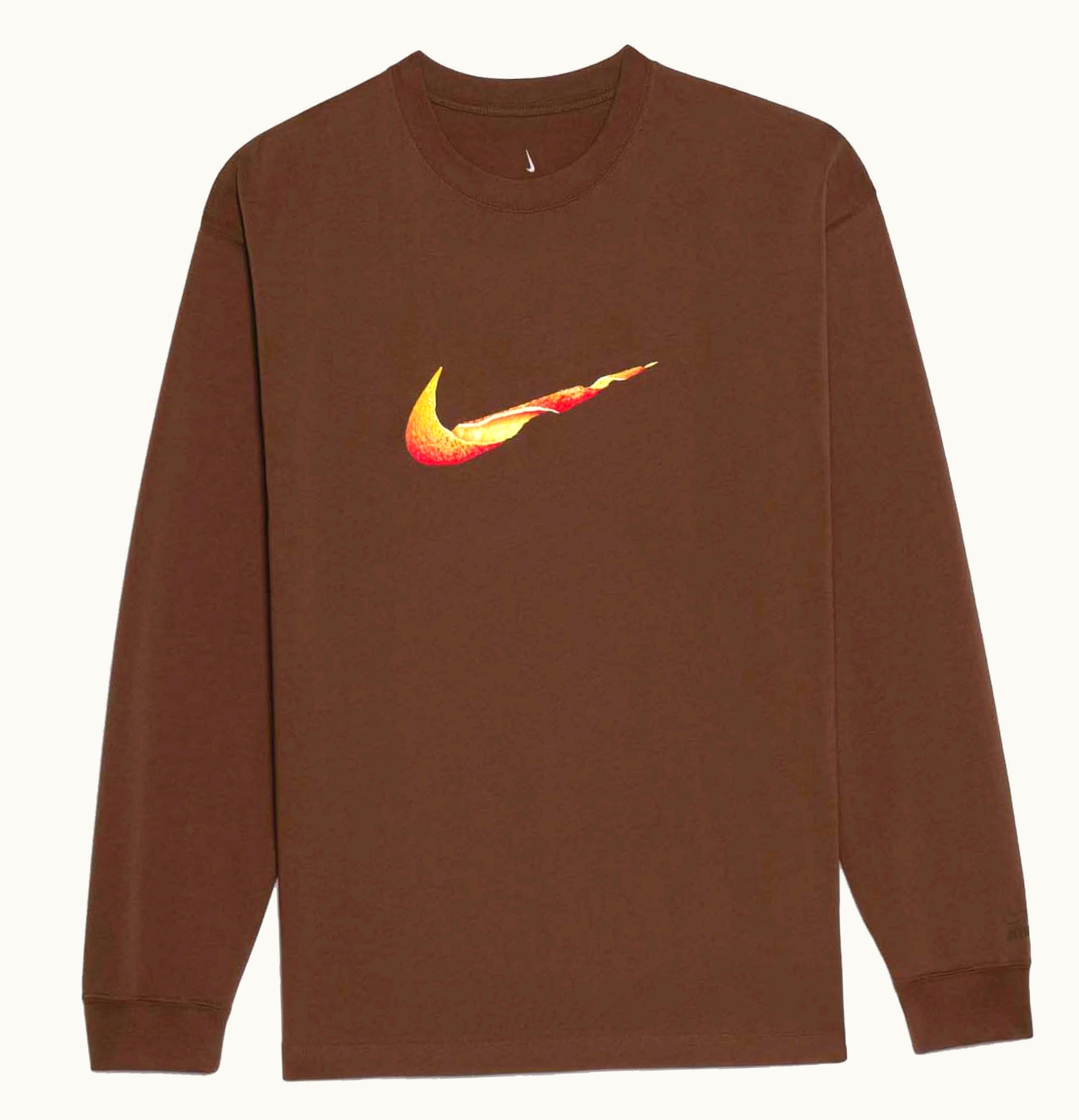 Jacquemus Jacquemus X Nike Le T Shirt Manches Longues Orange Brown