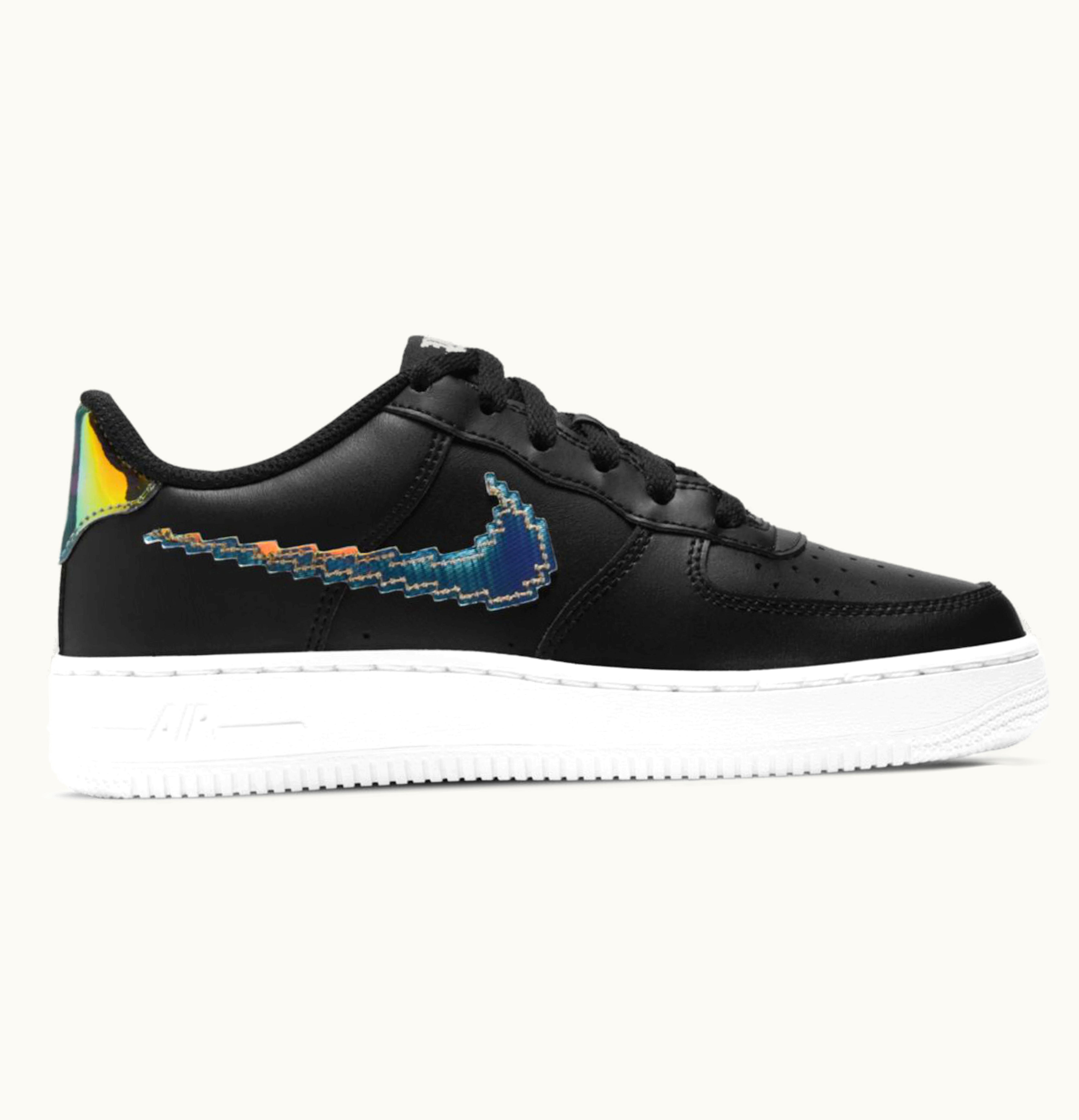 Nike Nike Air Force 1 Low Lv8 Digital Swoosh Black Gs