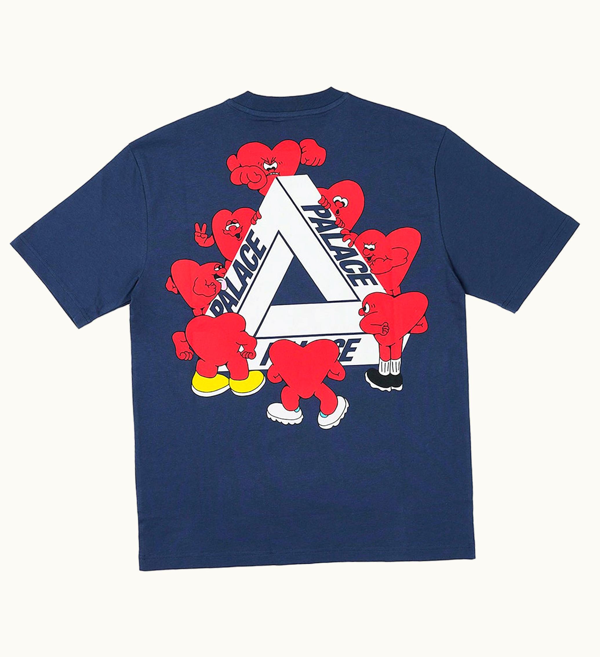 Palace Palace Tri Hearts T Shirt Navy