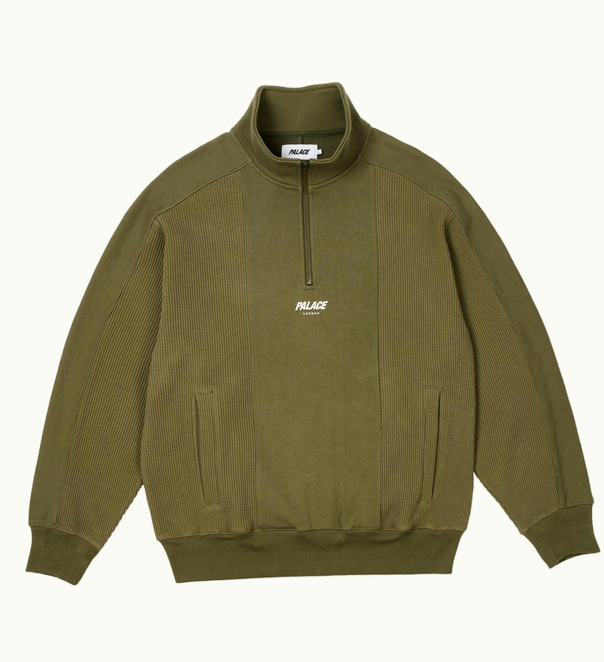 Palace Palace Waffle On 1 4 Zip The Deep Green
