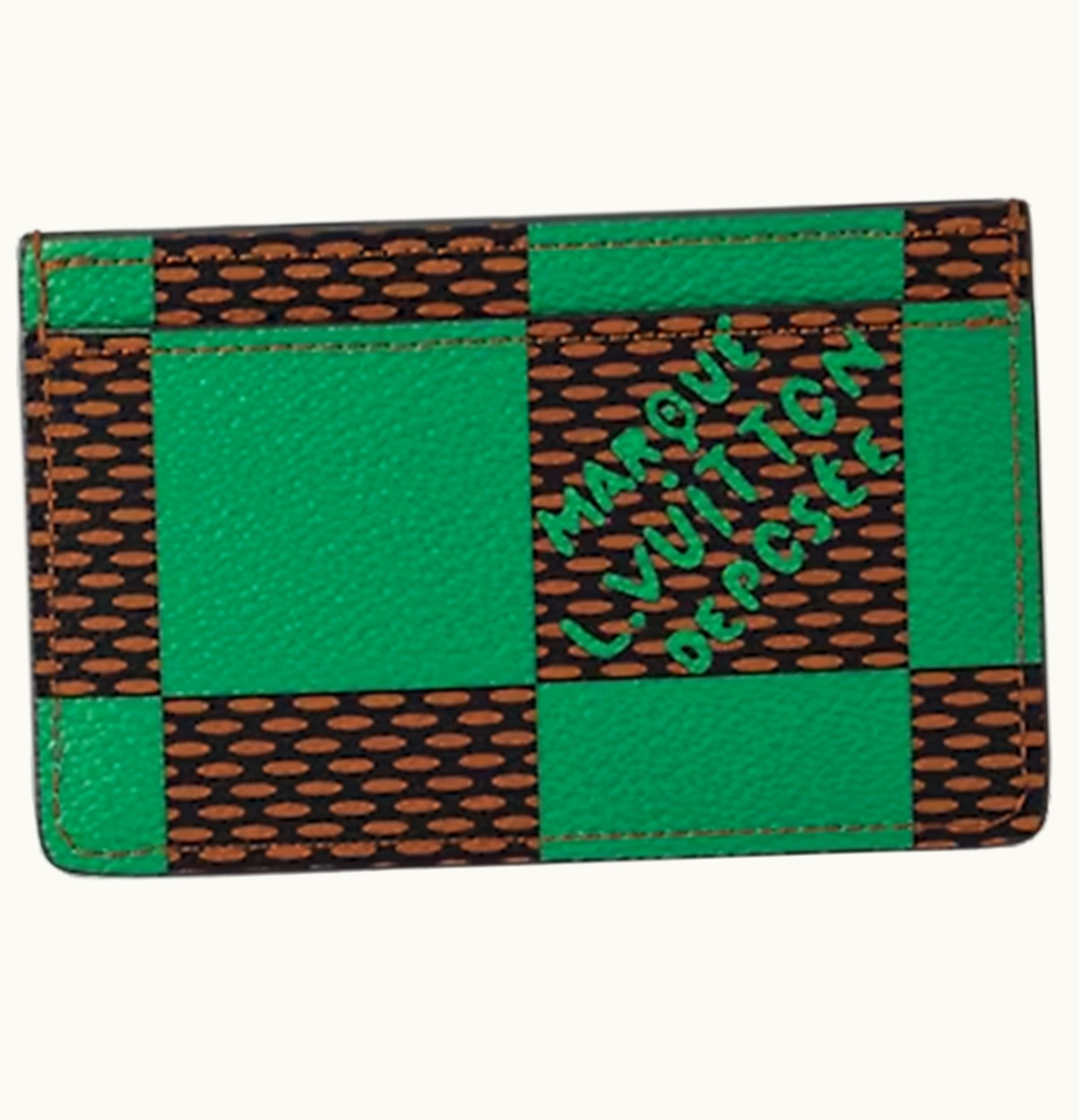 Louis Vuitton Louis Vuitton Porte Cartes Simple Damier Pop Green
