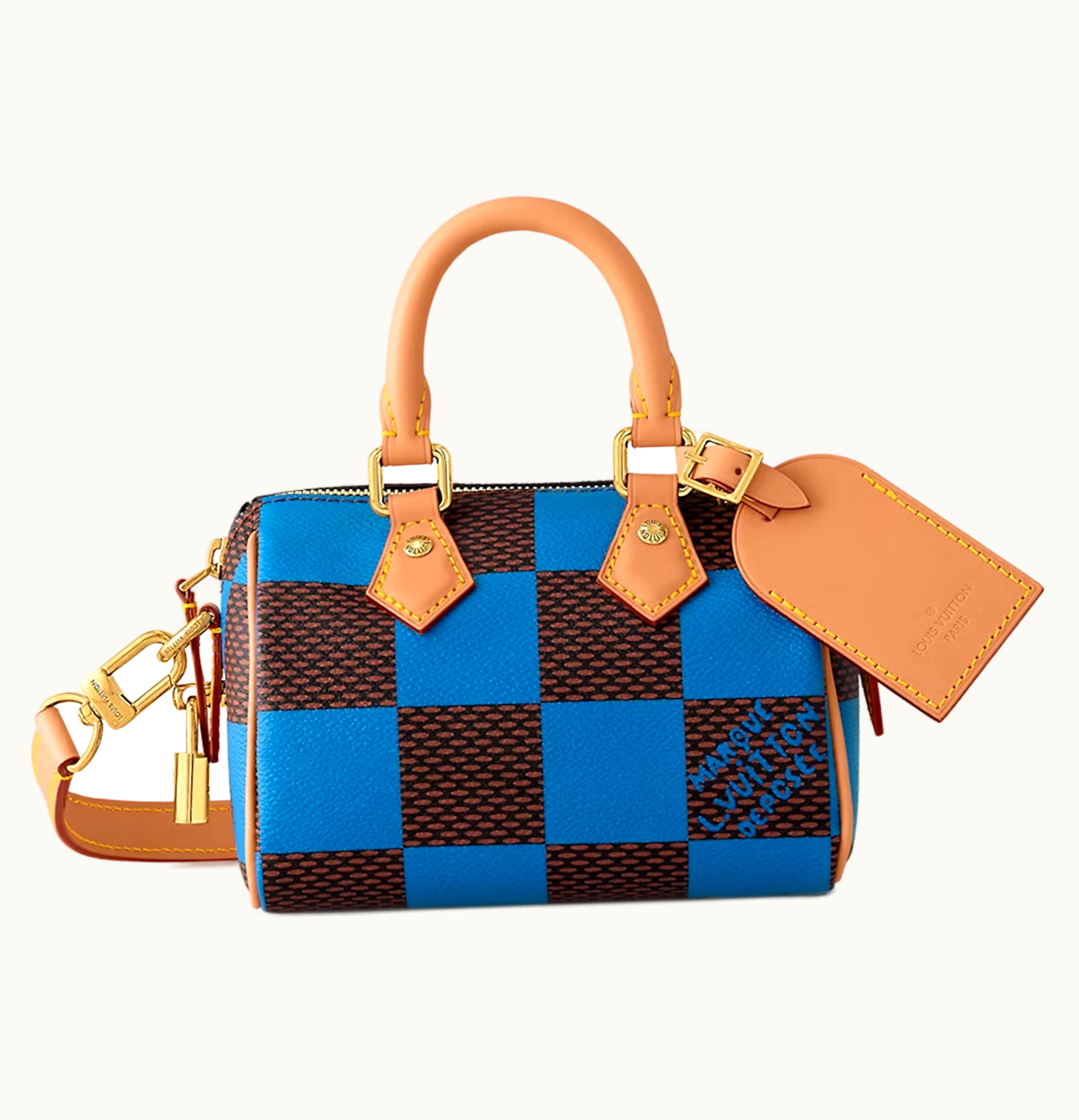 Louis Vuitton Louis Vuitton Nano Speedy Bandouliere Damier Pop Blue