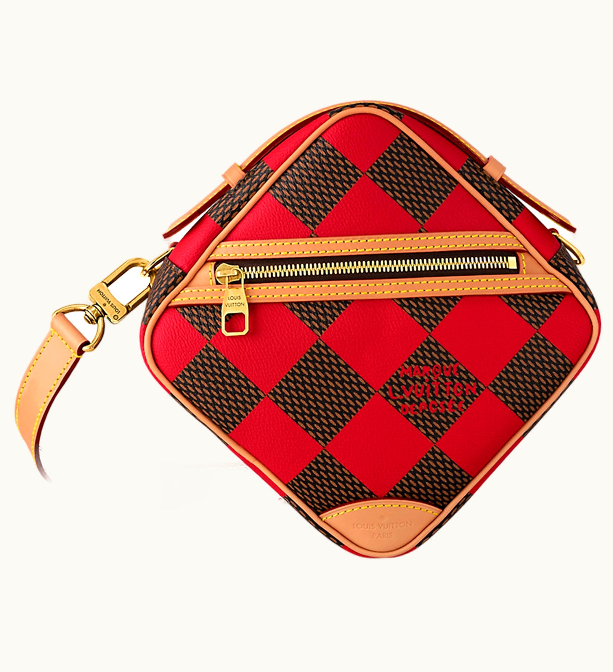 Louis Vuitton Louis Vuitton Chess Messenger Bag Damier Pop Red