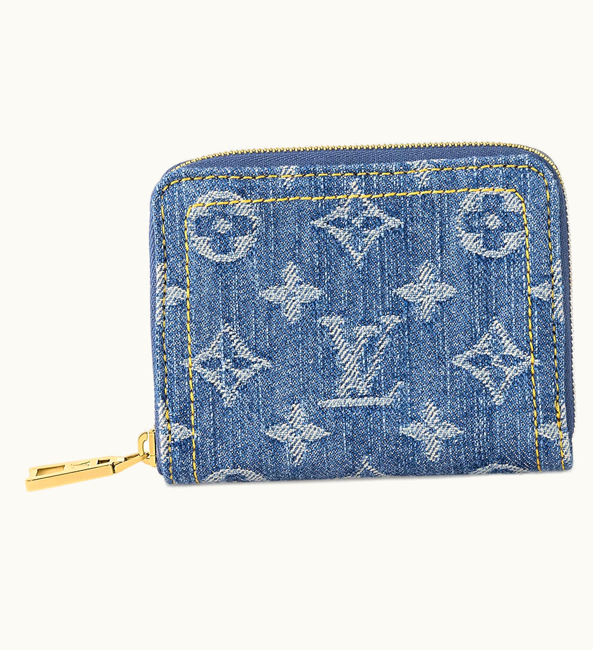 Louis Vuitton Louis Vuitton Zippy Coin Purse Monogram Denim Blue