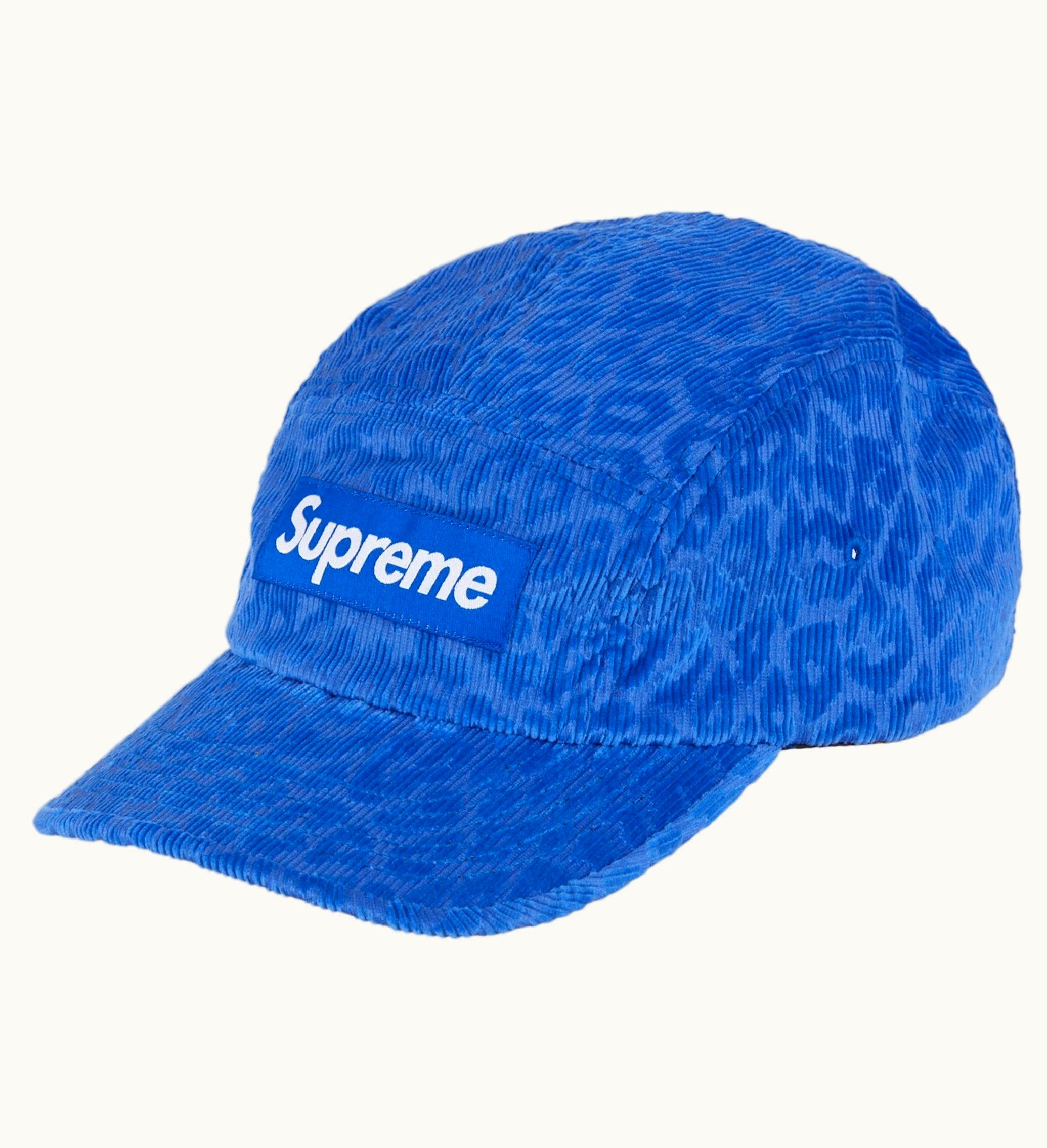 Supreme Supreme Leopard Corduroy Camp Cap Royal