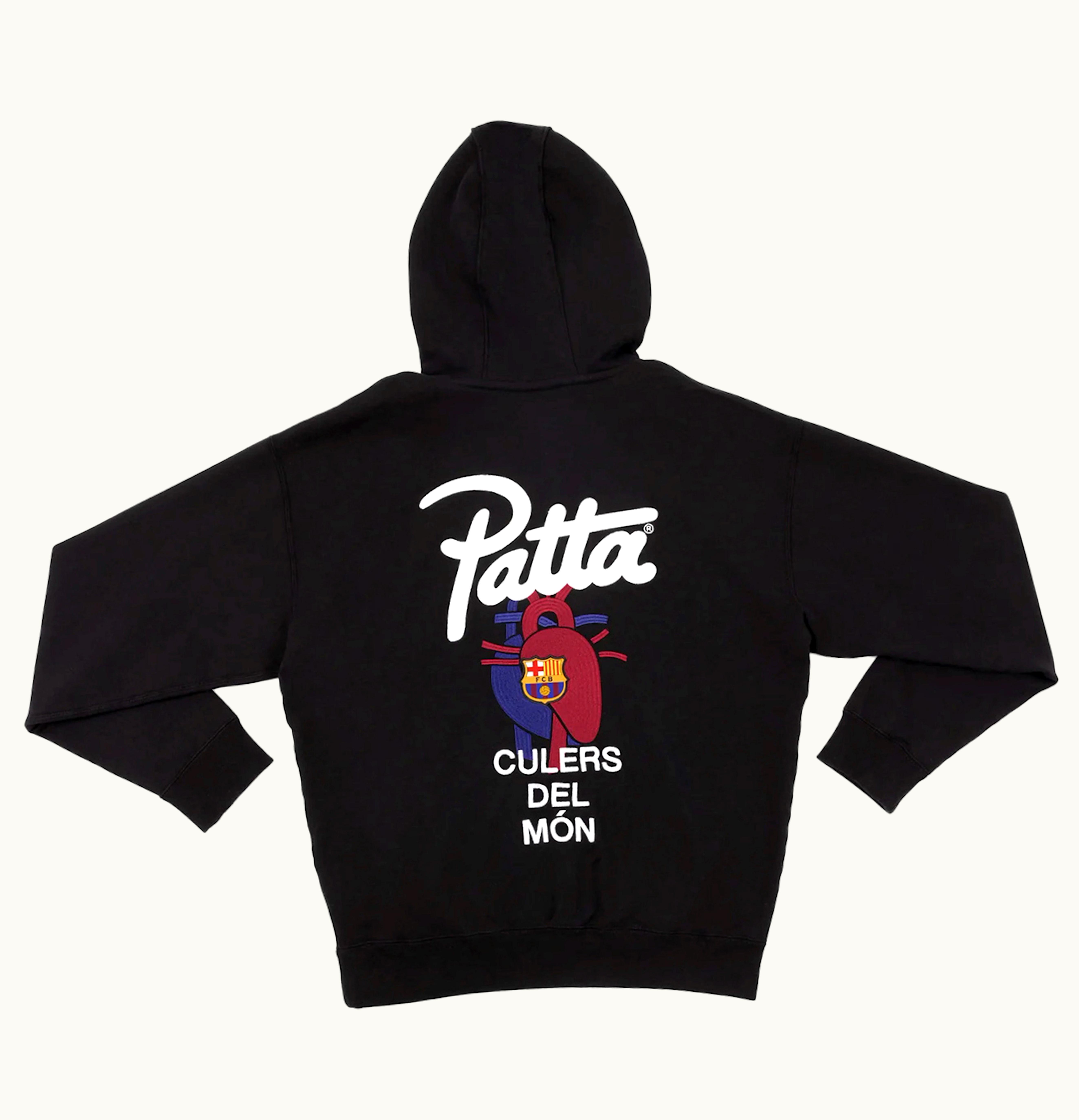 Patta X Barcelona FC Culers Del Mon Hooded Sweater Black Deep Royal Blue