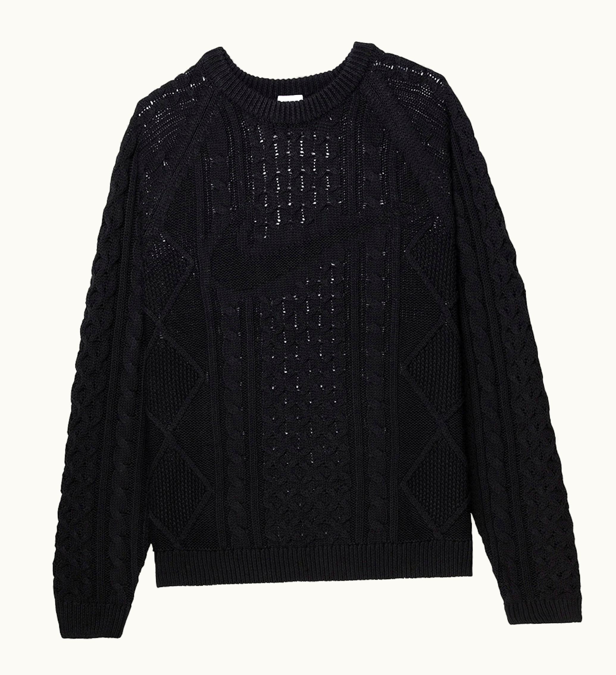Nike Nike Cable Knit L S Sweater Asia Sizing Black