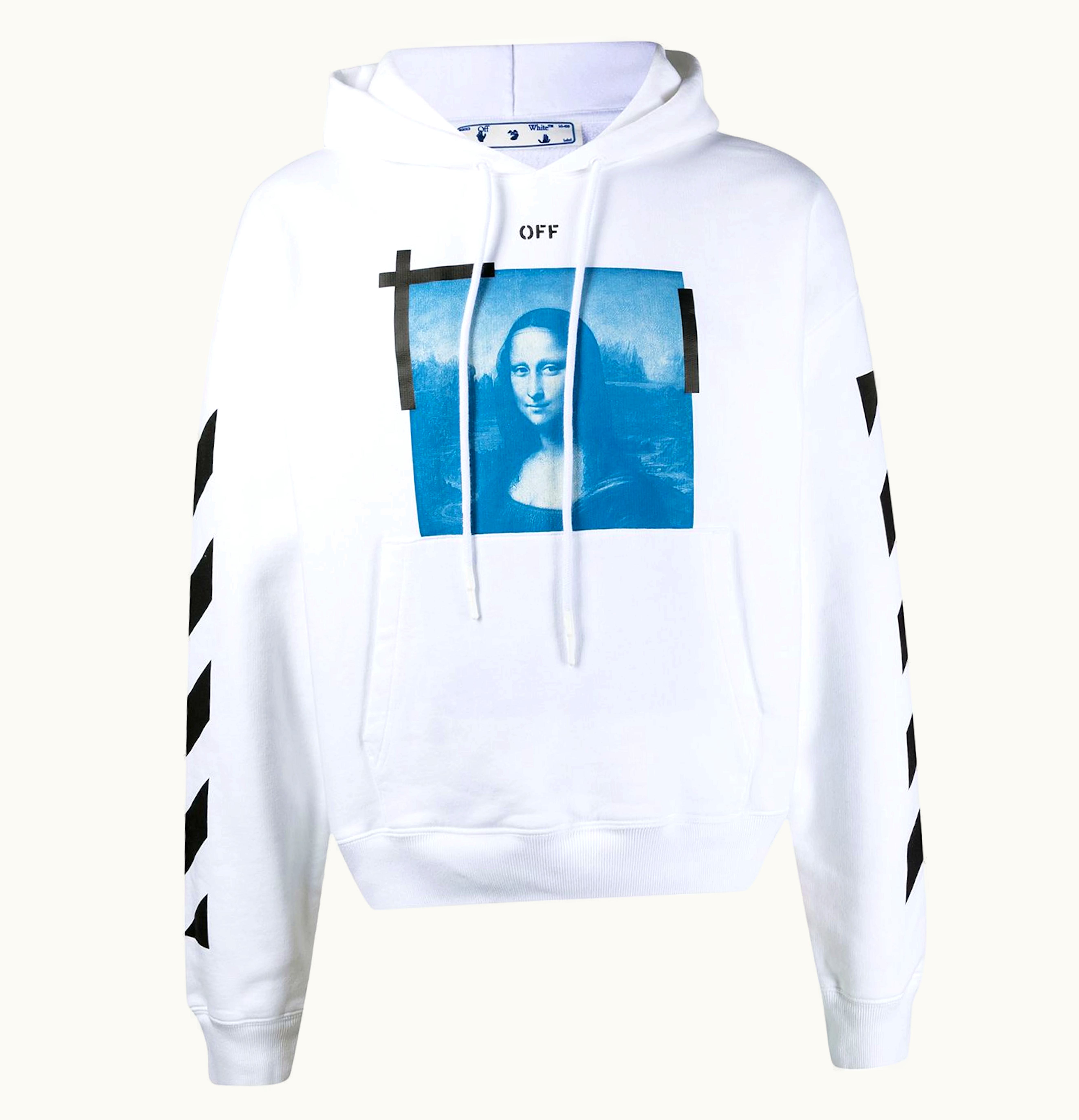 OFF-WHITE OFF WHITE Mona Lisa Hoodie White Black