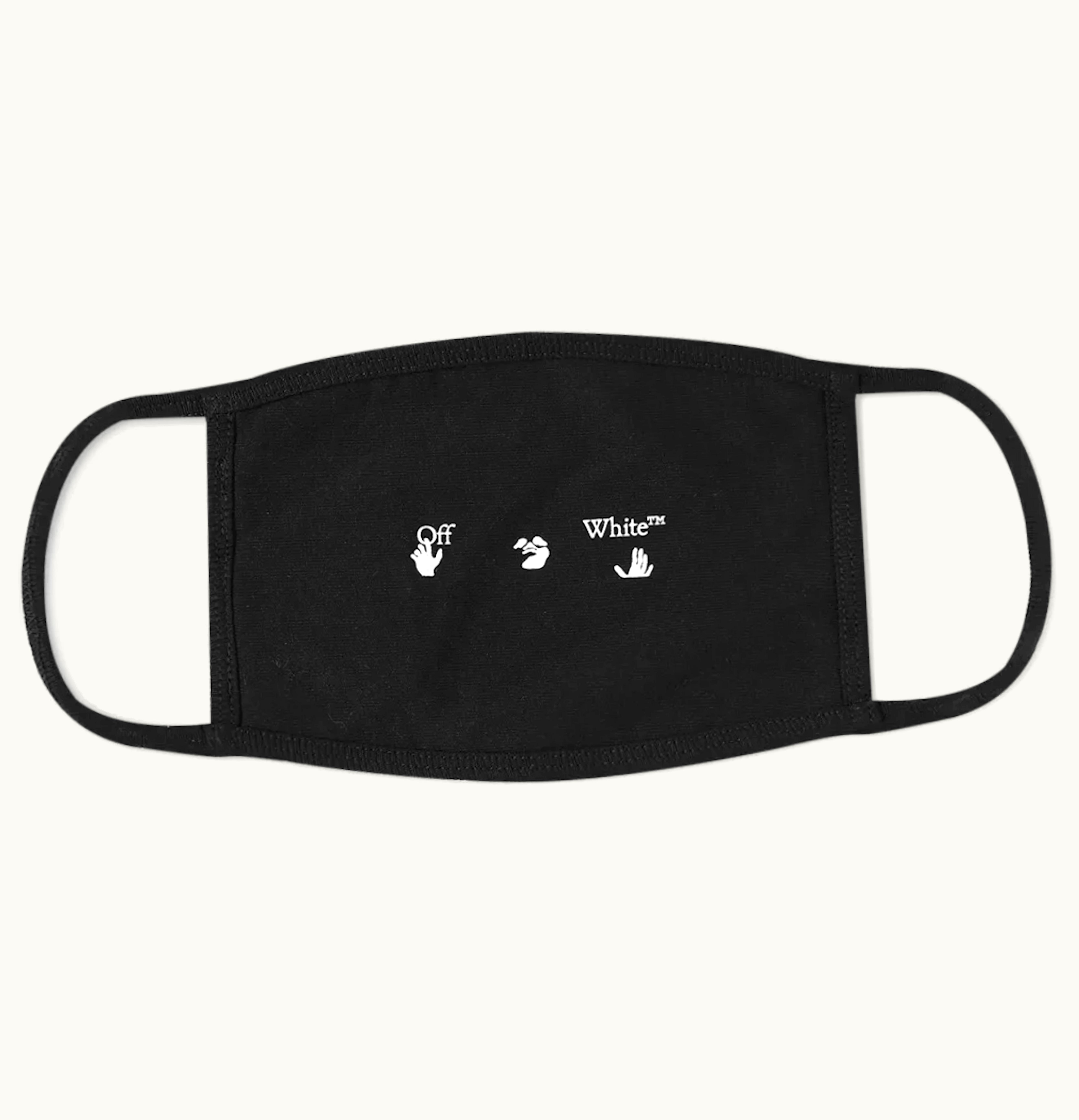 OFF-WHITE OFF WHITE New Logo Face Mask Black White
