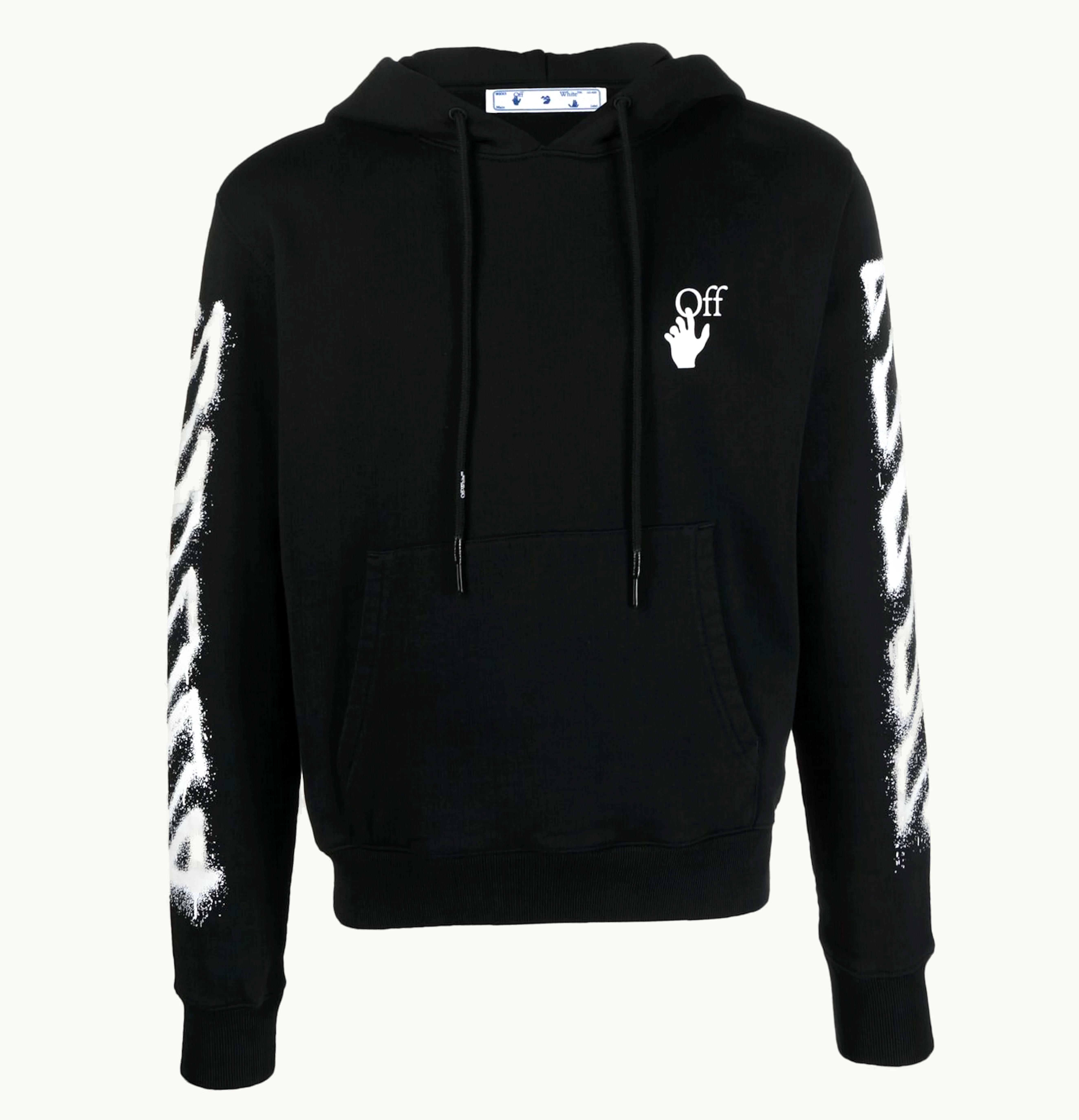 OFF-WHITE OFF WHITE Spray Marker Hoodie Black White
