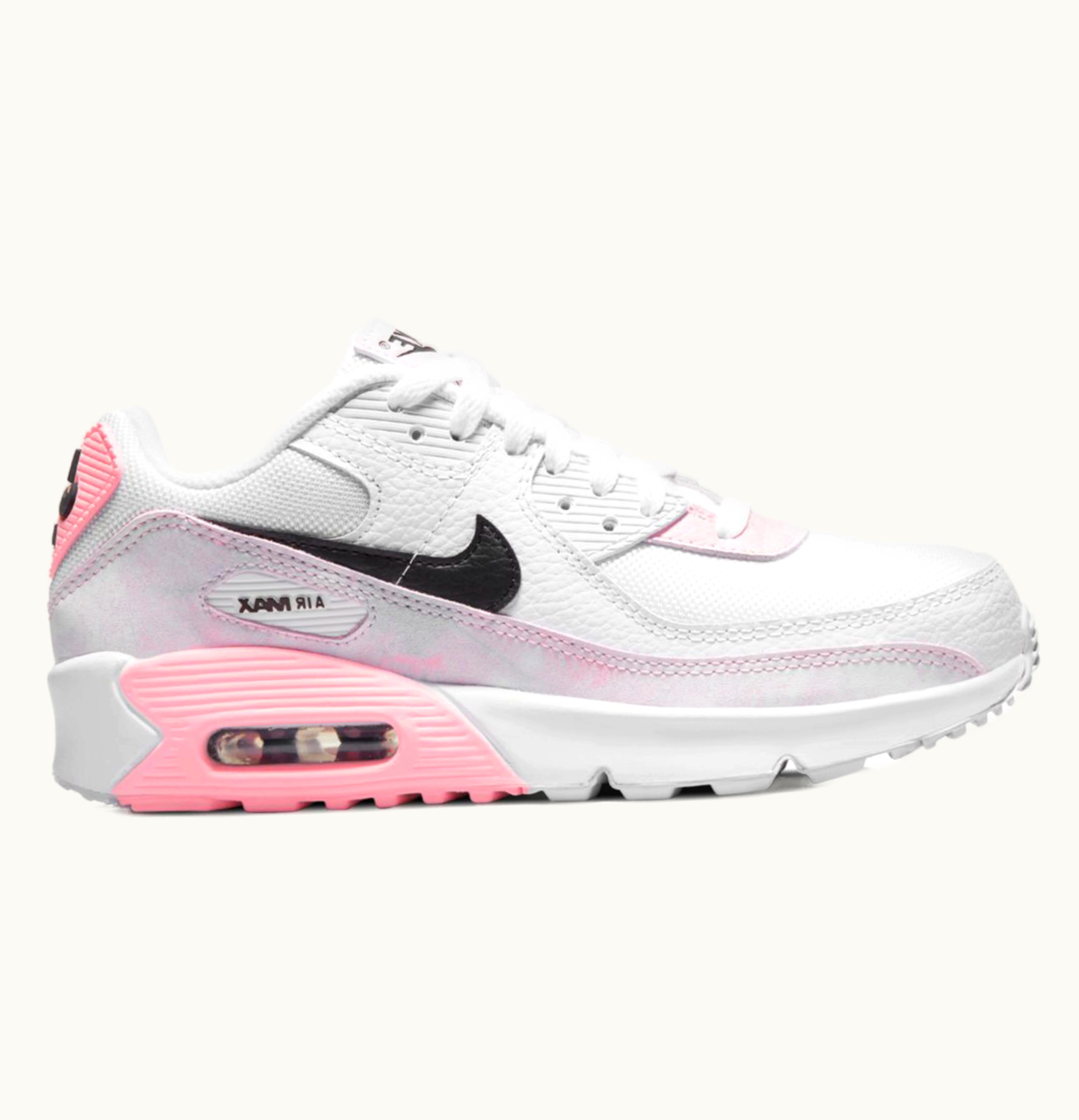 Nike Nike Air Max 90 White Pink Tie Dye GS