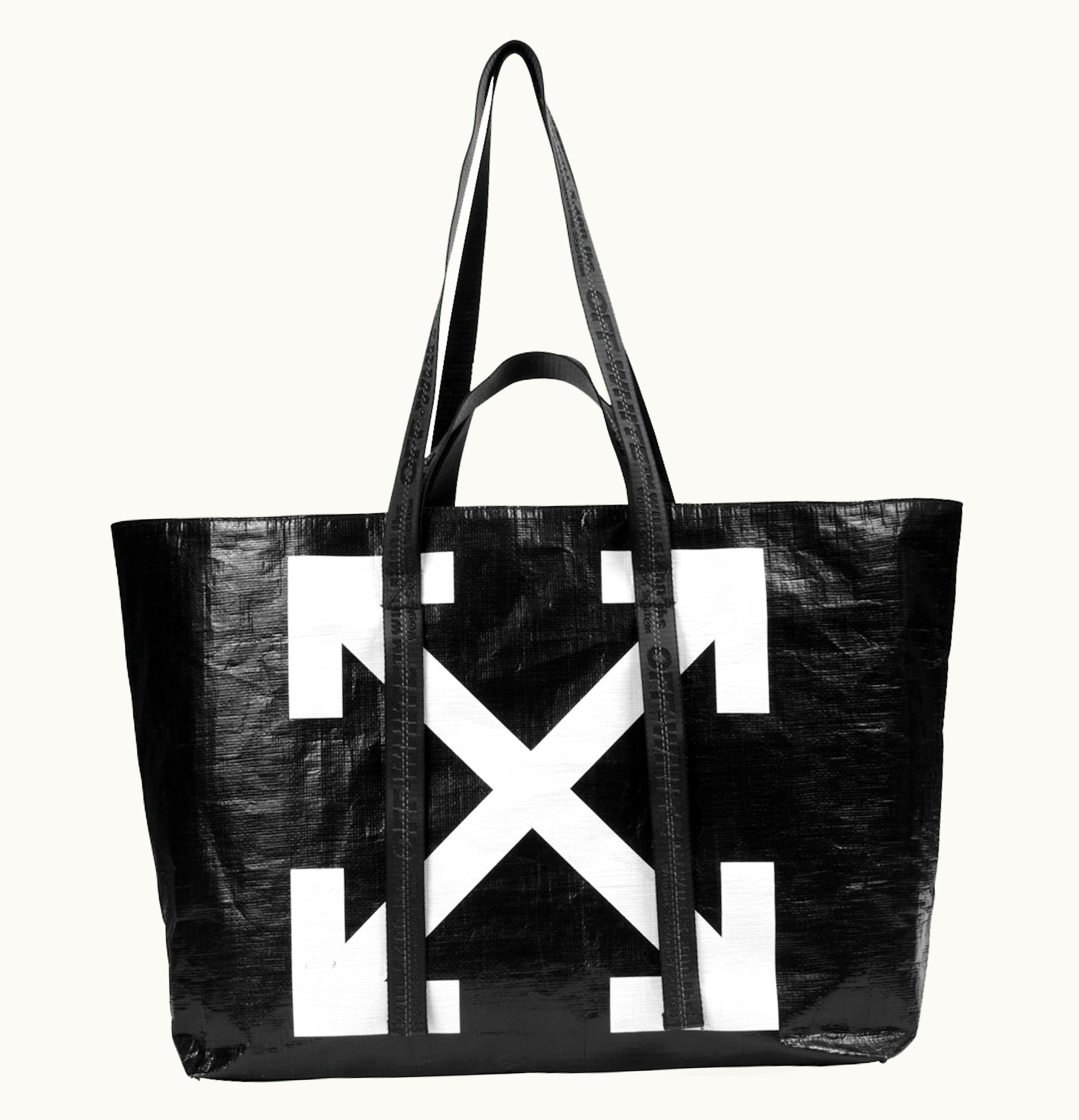 OFF-WHITE OFF WHITE Arrows Tote Bag Black White