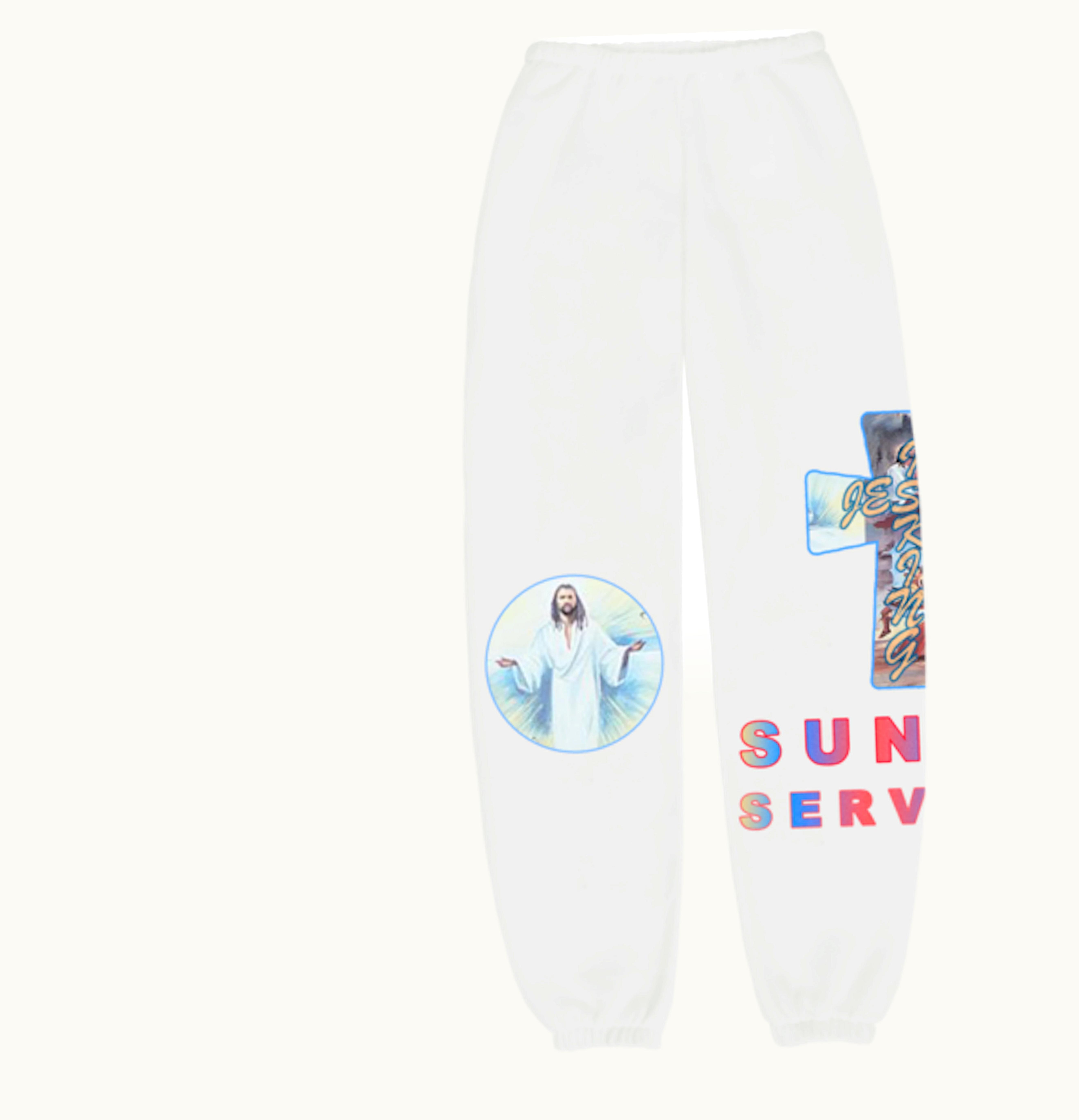 Kanye West Awge For Jik Cross I Sweatpants White