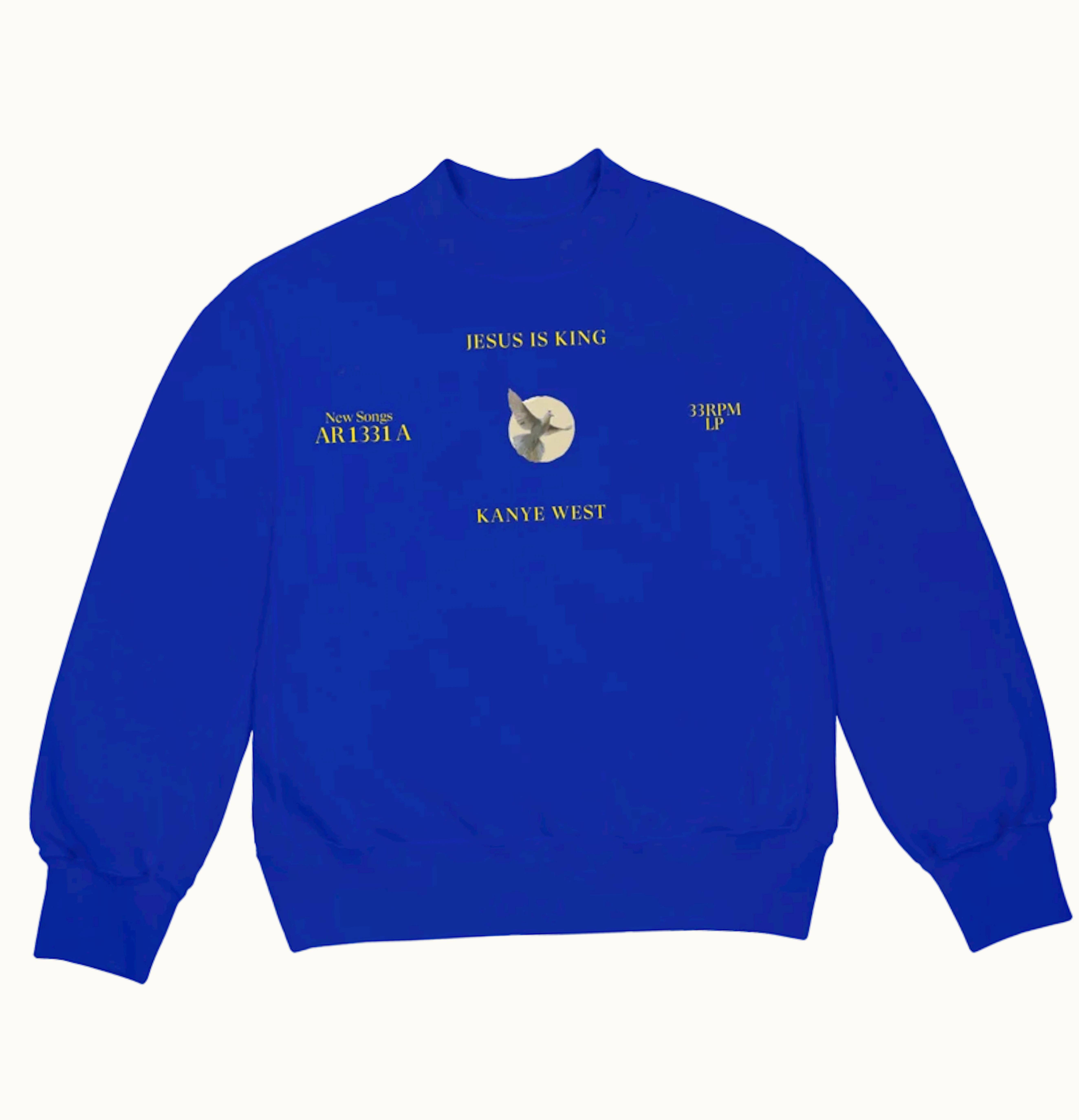 Kanye West Jesus Is King Dove I Crewneck Blue