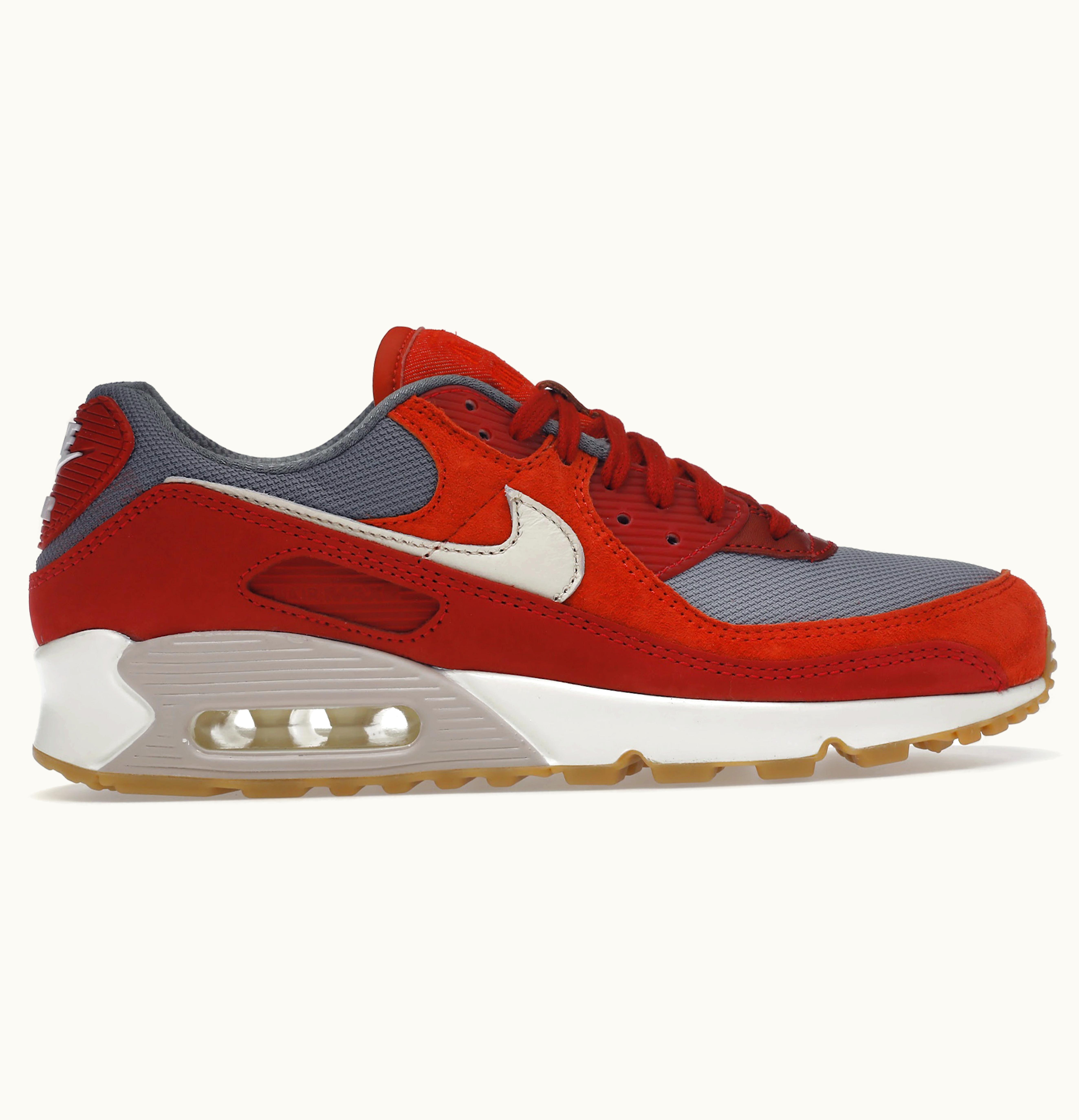 Nike Nike Air Max 90 Premium Gym Red Smoke Grey Gum