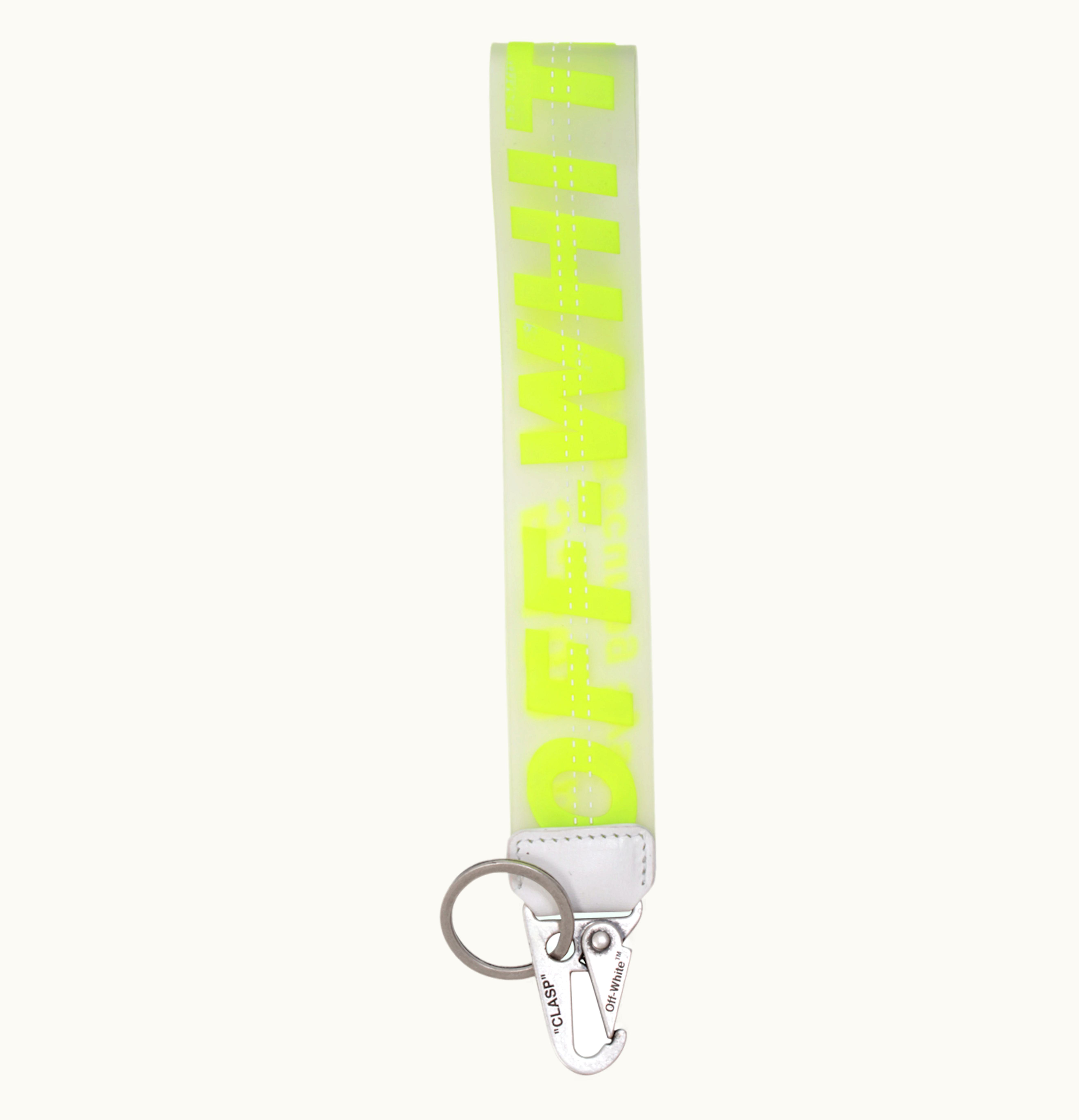 OFF-WHITE OFF WHITE Rubber Industrial Keychain SS19 Fluo Yellow